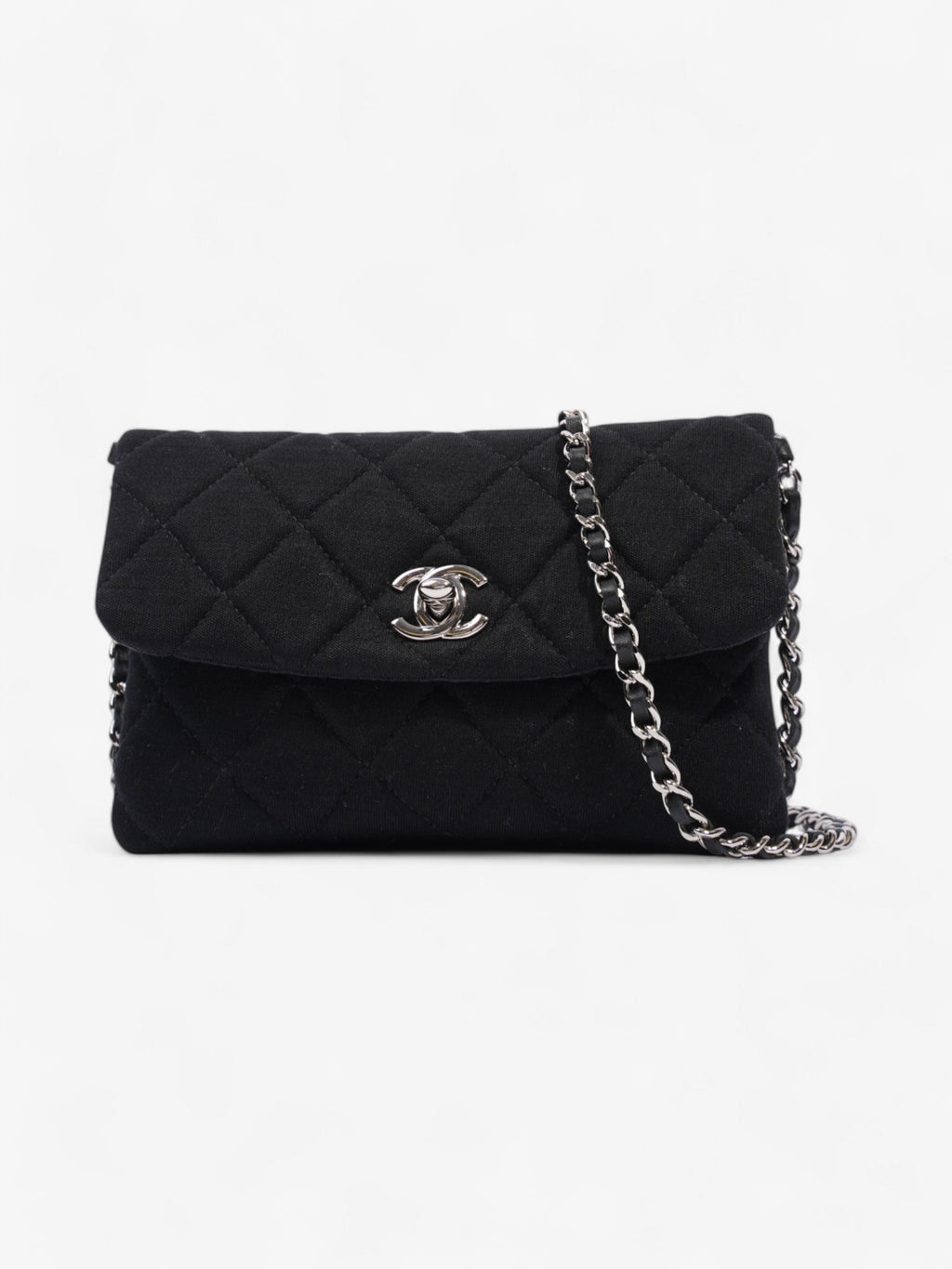 Chanel CC Flap Bag Black Cotton Mini