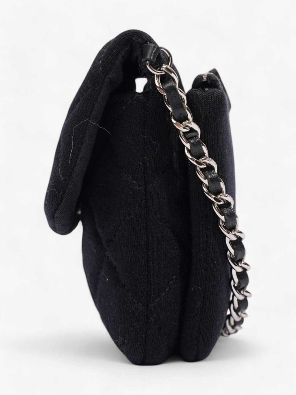 Chanel CC Flap Bag Black Cotton Mini