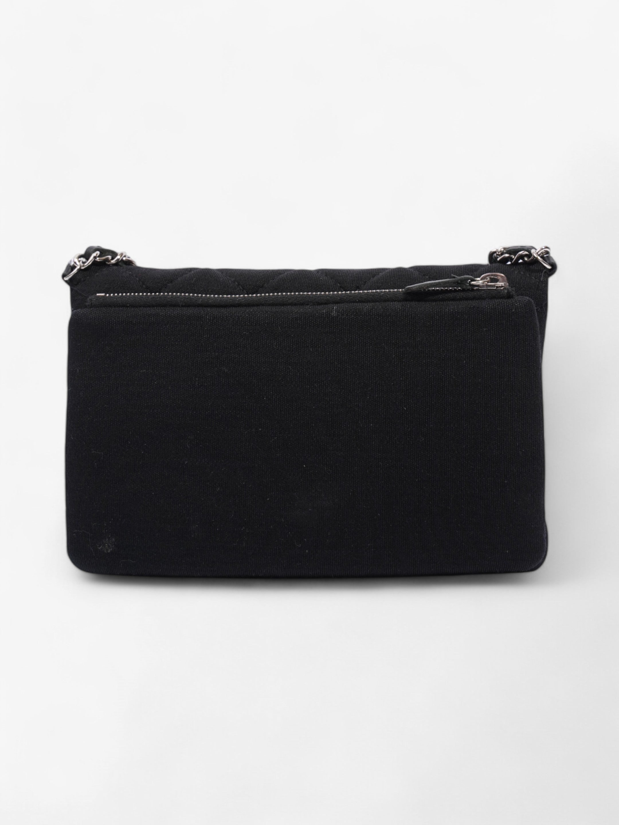 Chanel CC Flap Bag Black Cotton Mini