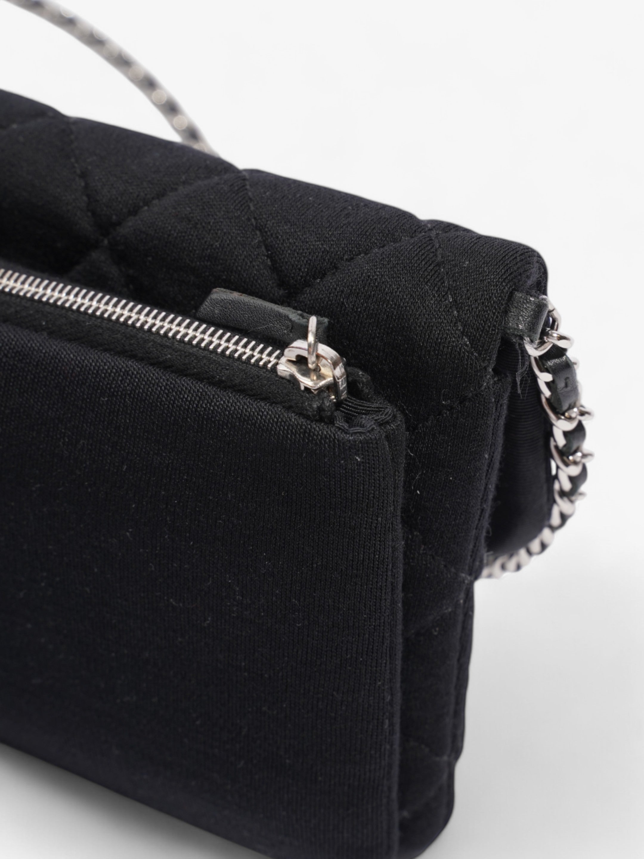 Chanel CC Flap Bag Black Cotton Mini