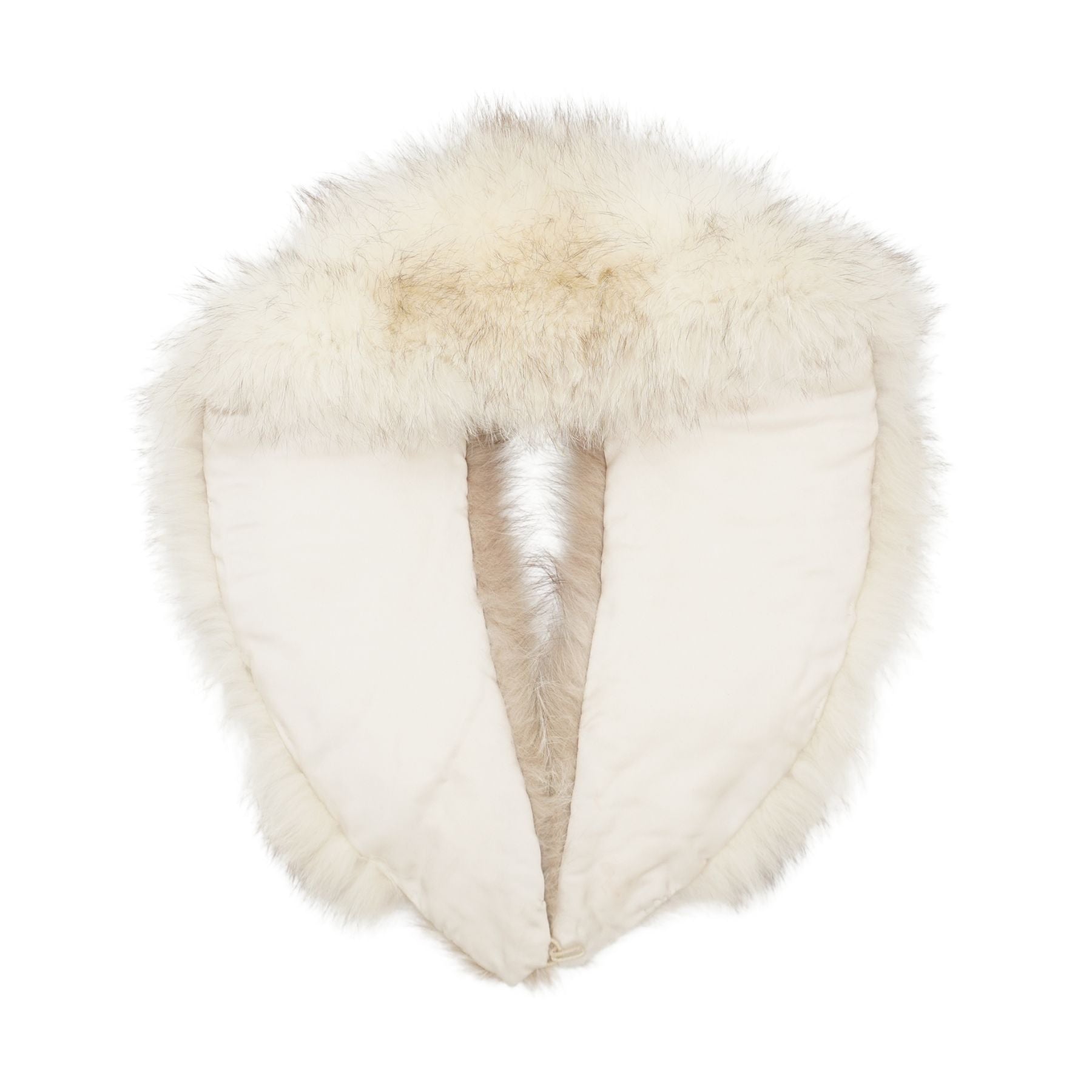 White Fox Fur Shawl