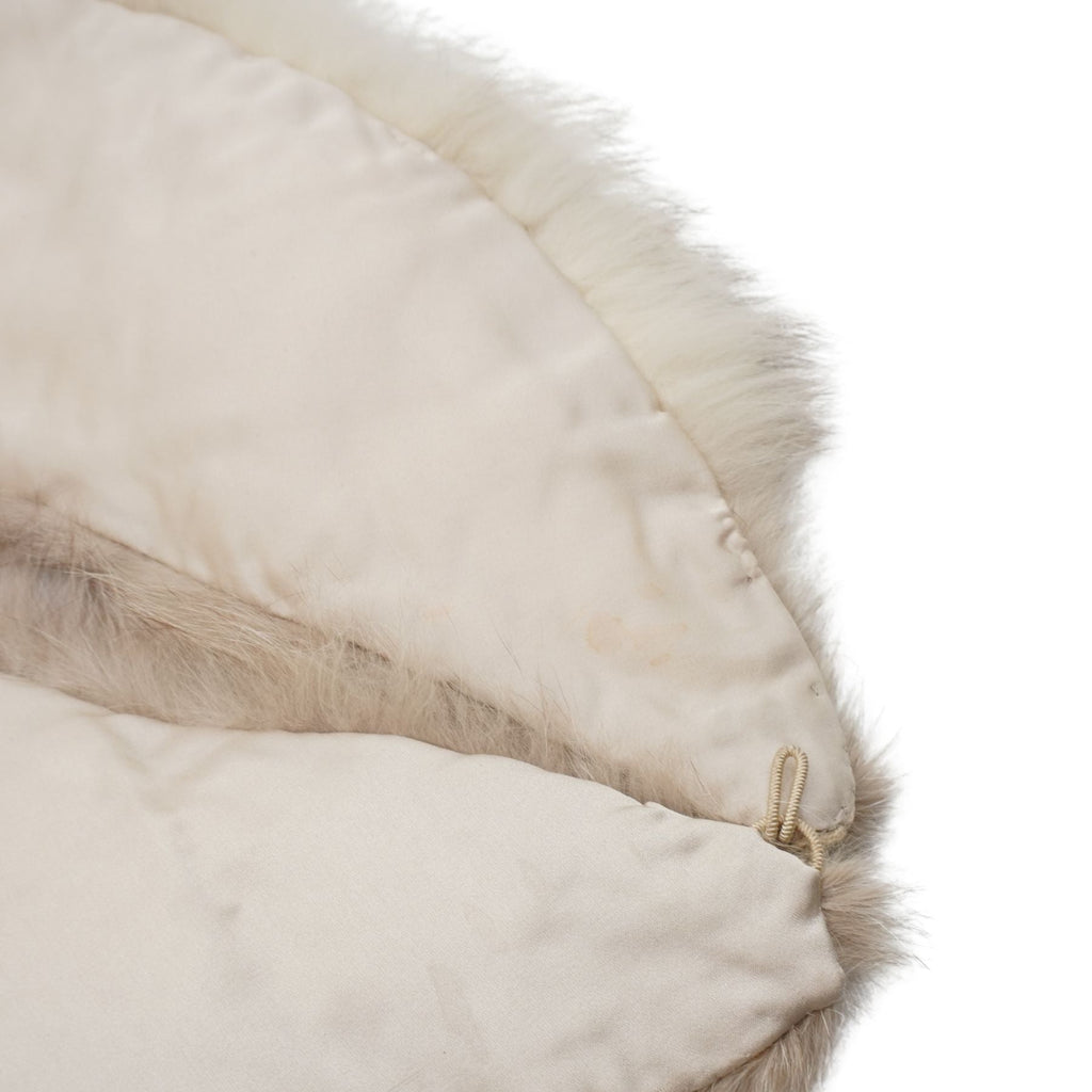 White Fox Fur Shawl