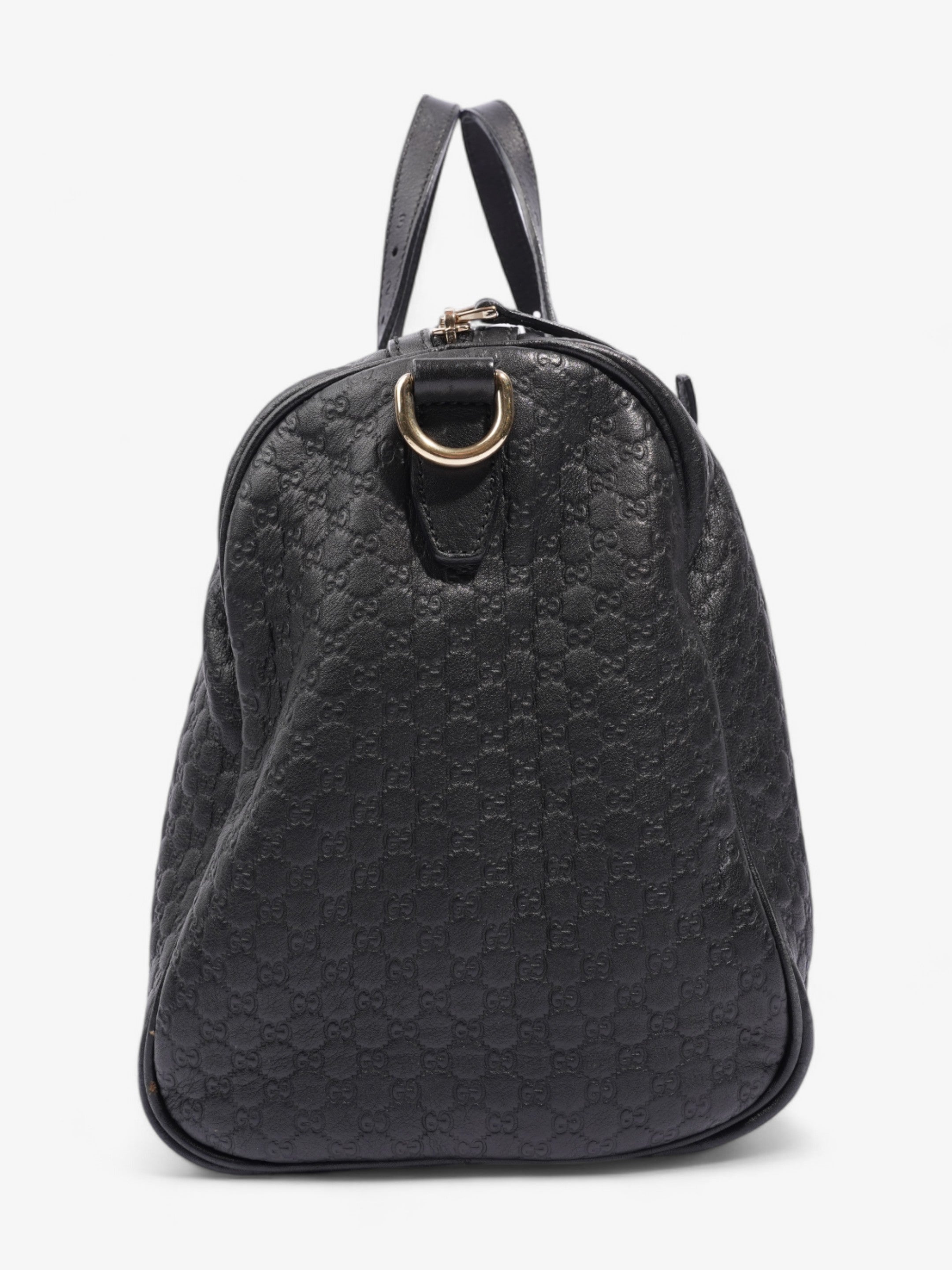 Gucci Boston Bag Microguccissima Black Leather