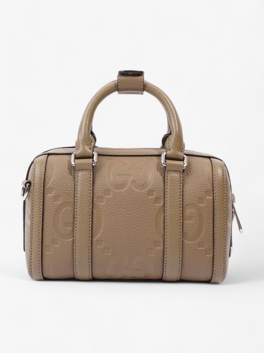 Gucci Jumbo GG Mini Duffle Beige Embossed Leather