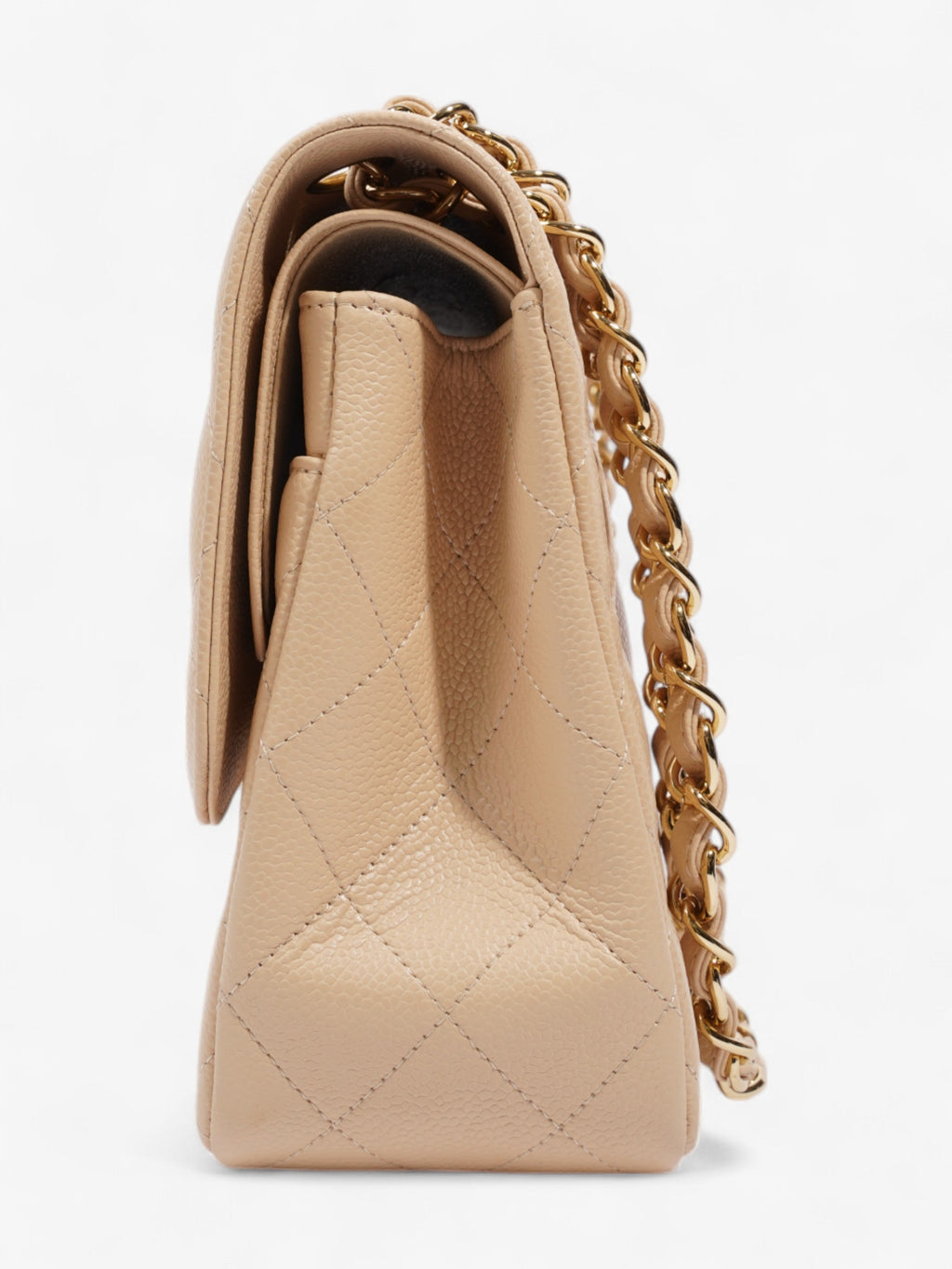 Chanel Classic Double Flap Nude Caviar Leather Jumbo