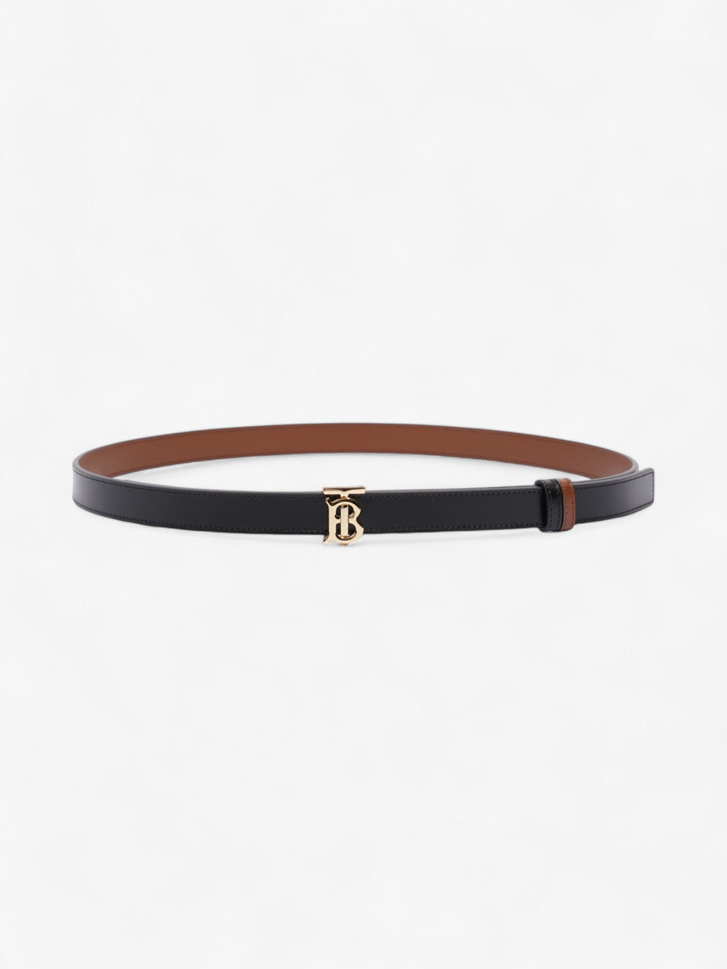 Burberry TB Reversible Belt Black / Brown Leather Medium - 123cm