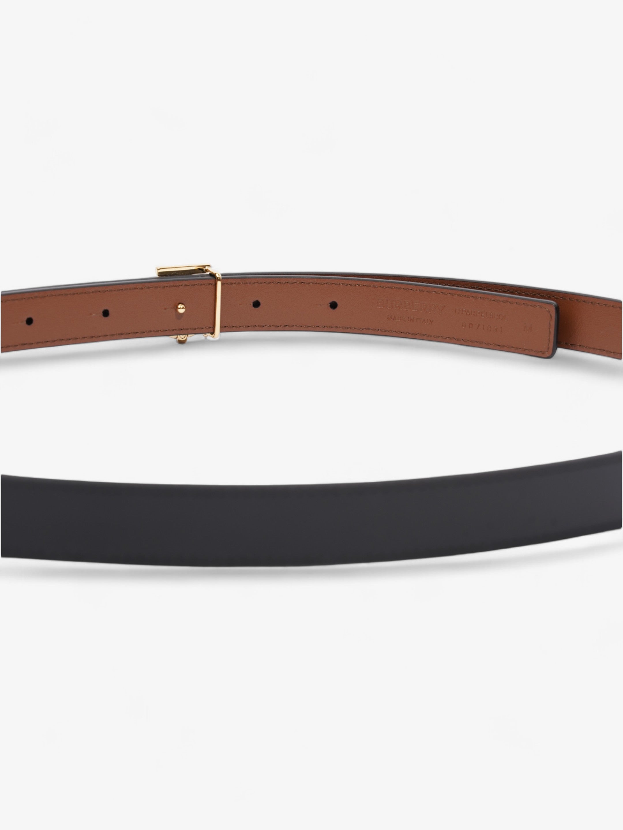 Burberry TB Reversible Belt Black / Brown Leather Medium - 123cm