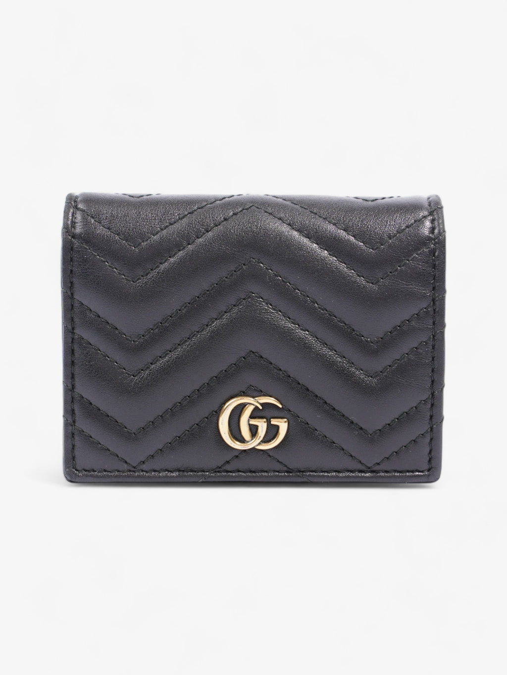 Gucci GG Marmont  Case Wallet Black Matelasse Leather
