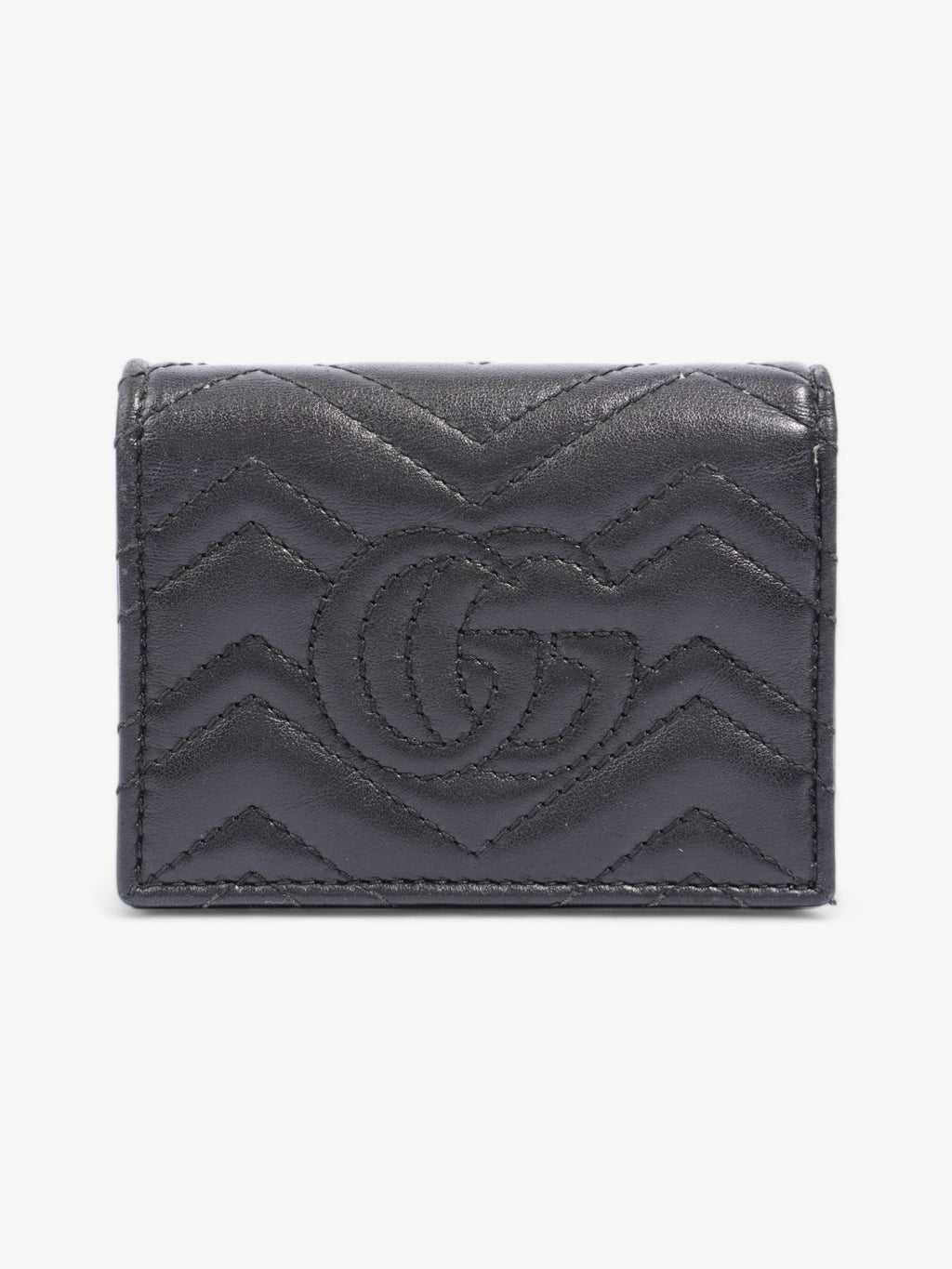 Gucci GG Marmont  Case Wallet Black Matelasse Leather