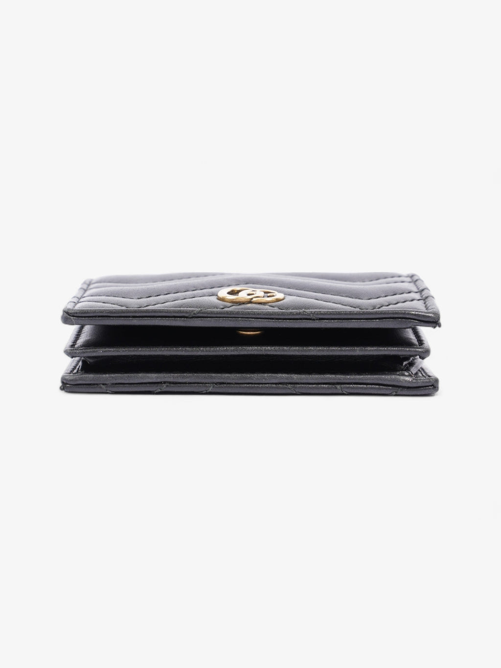 Gucci GG Marmont  Case Wallet Black Matelasse Leather