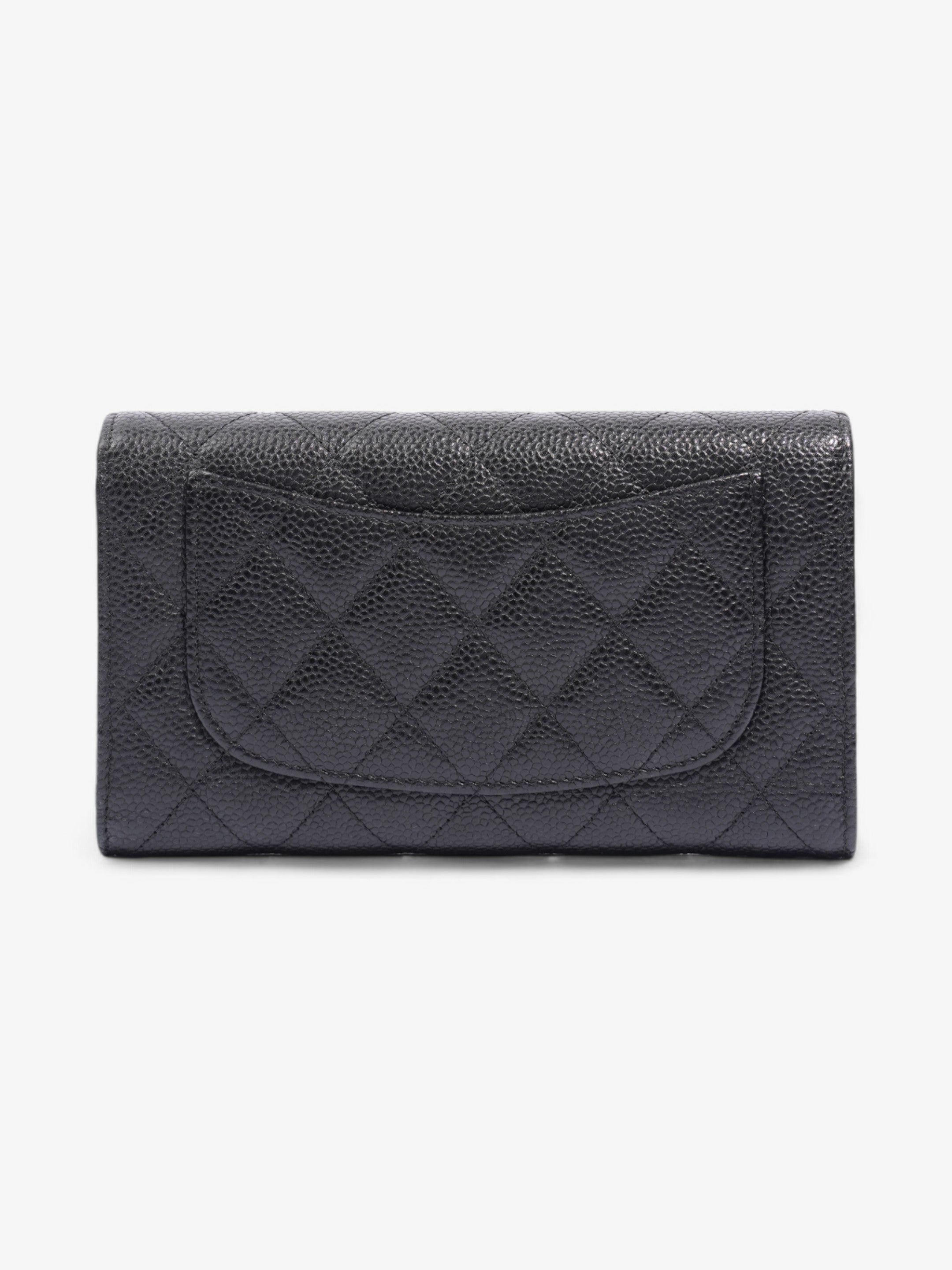 Chanel CC Flap Continental Wallet Black / Gold Caviar Leather