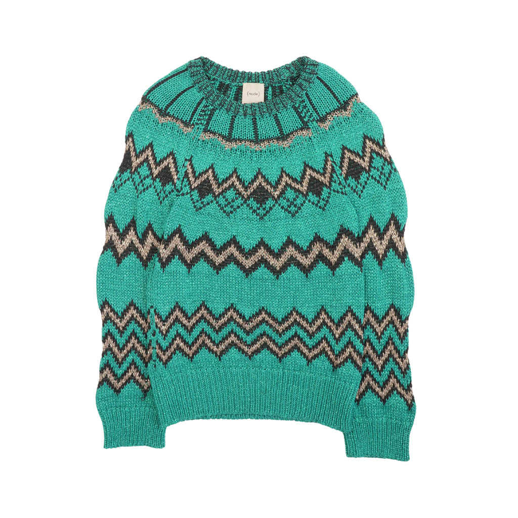 Nude Metallic Knit Sweater - Women's 40