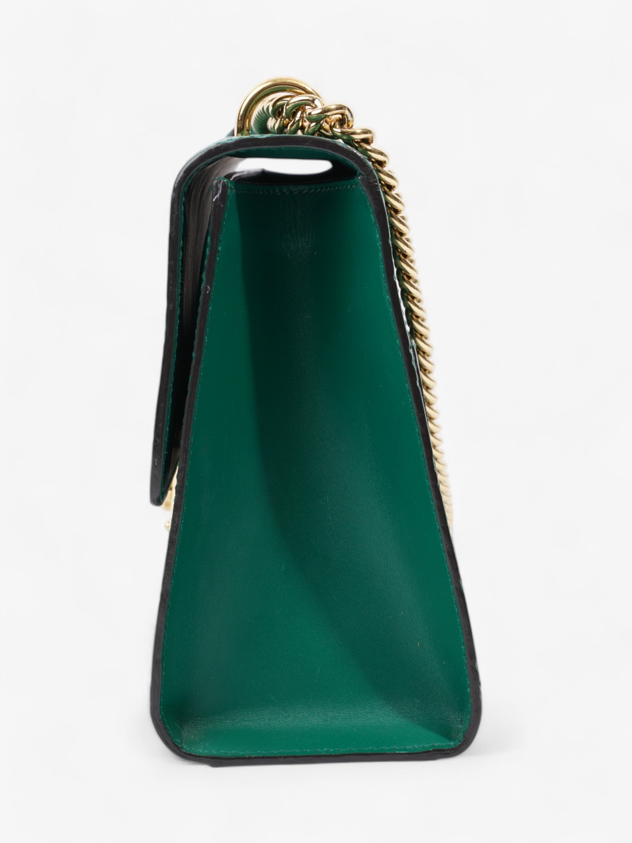 Gucci Padlock Emerald Calfskin Leather Medium