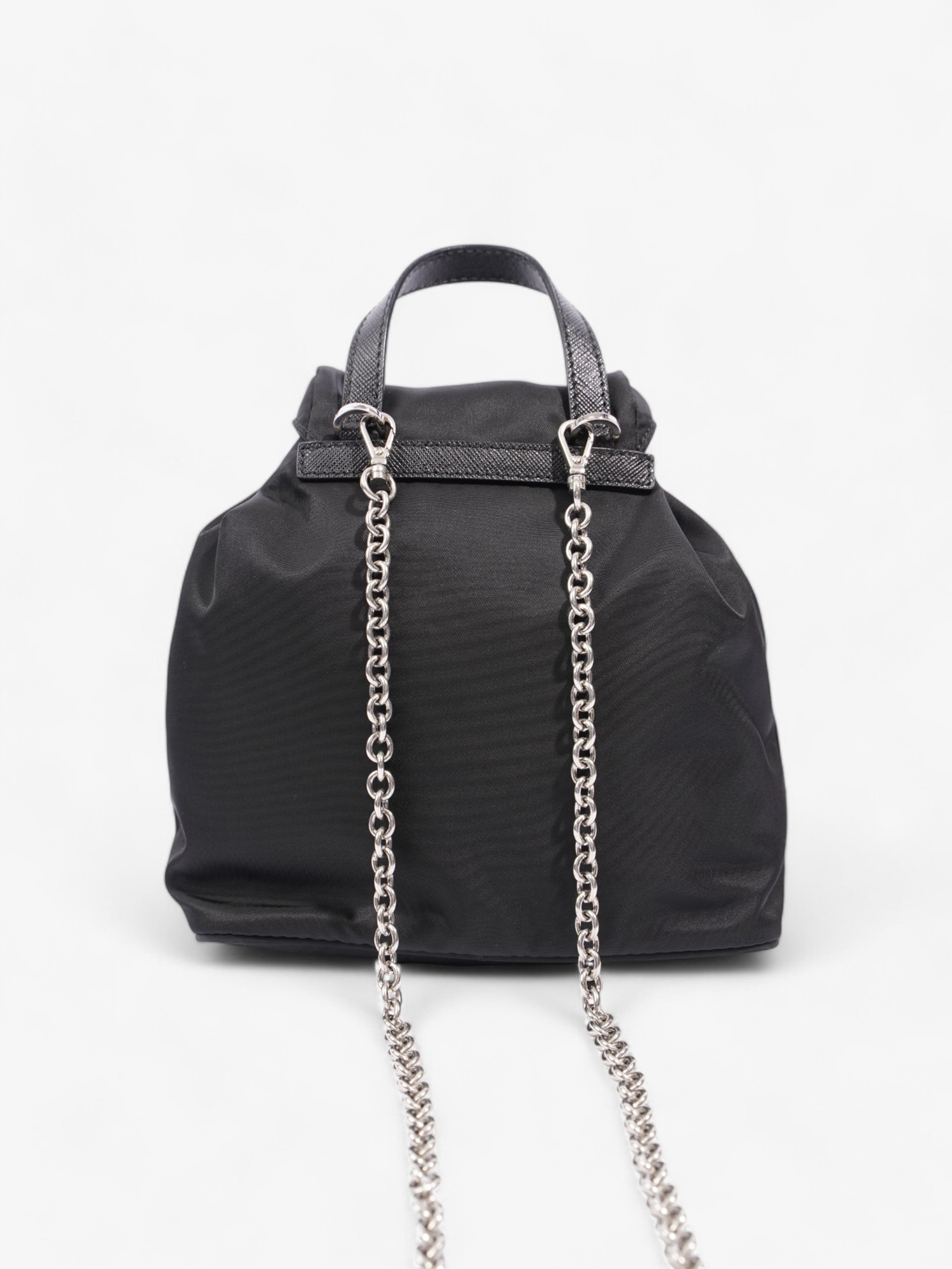 Prada Vela Backpack Black Nylon Mini