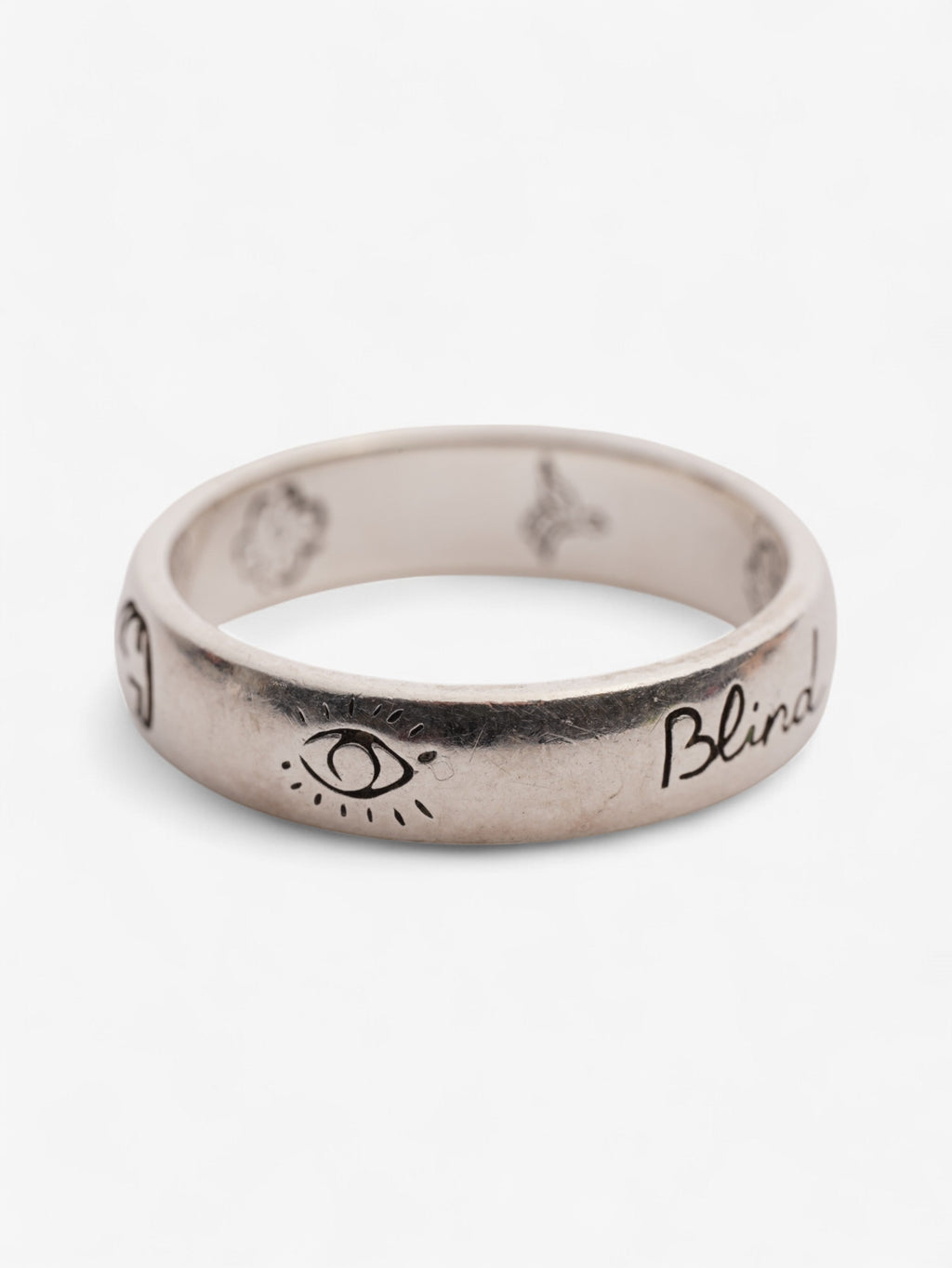 Gucci Blind for Love Ring Silver Silver Sterling 18 (58mm)