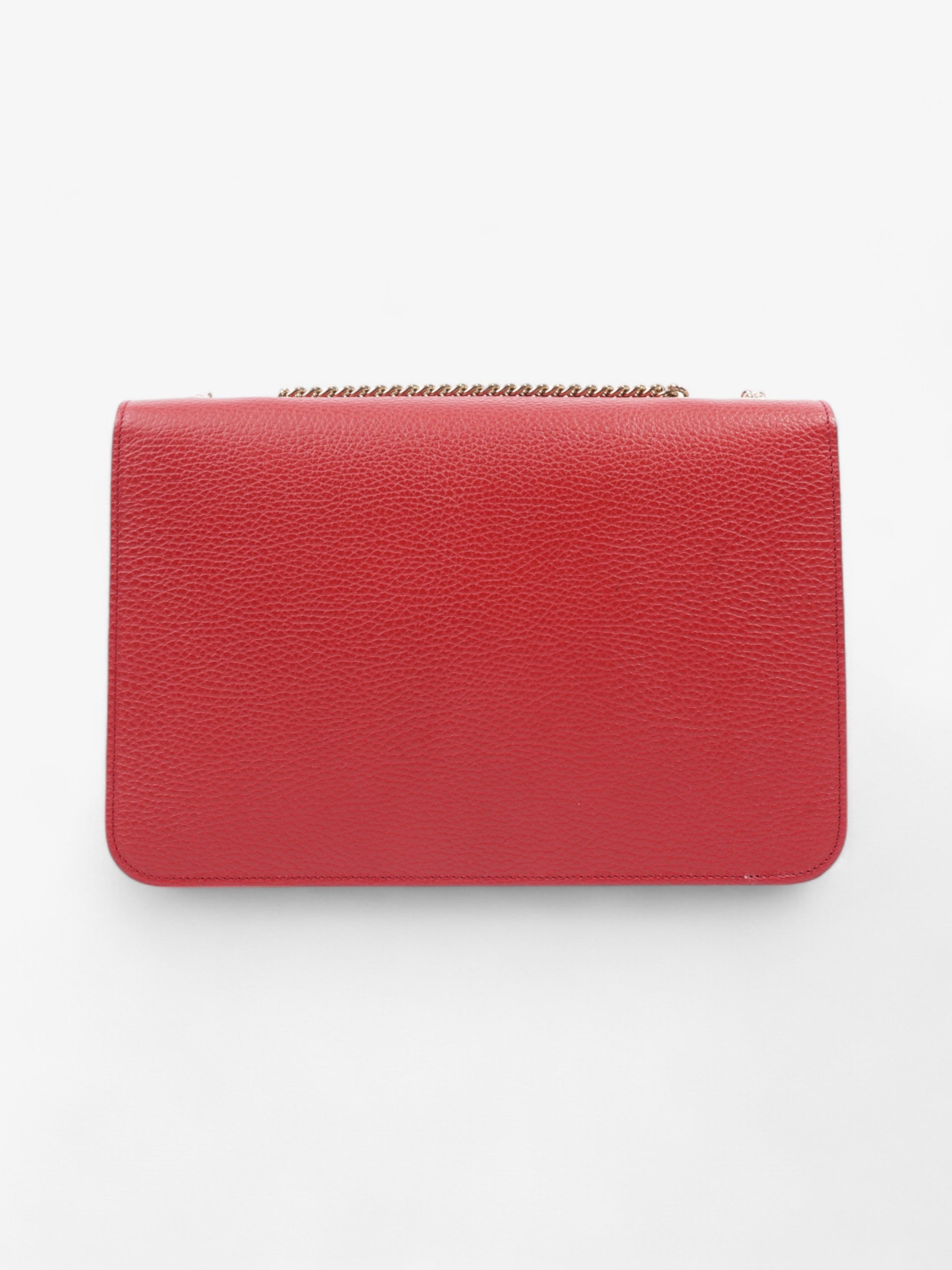 Gucci Dollar Interlocking G Red Calfskin Leather Medium