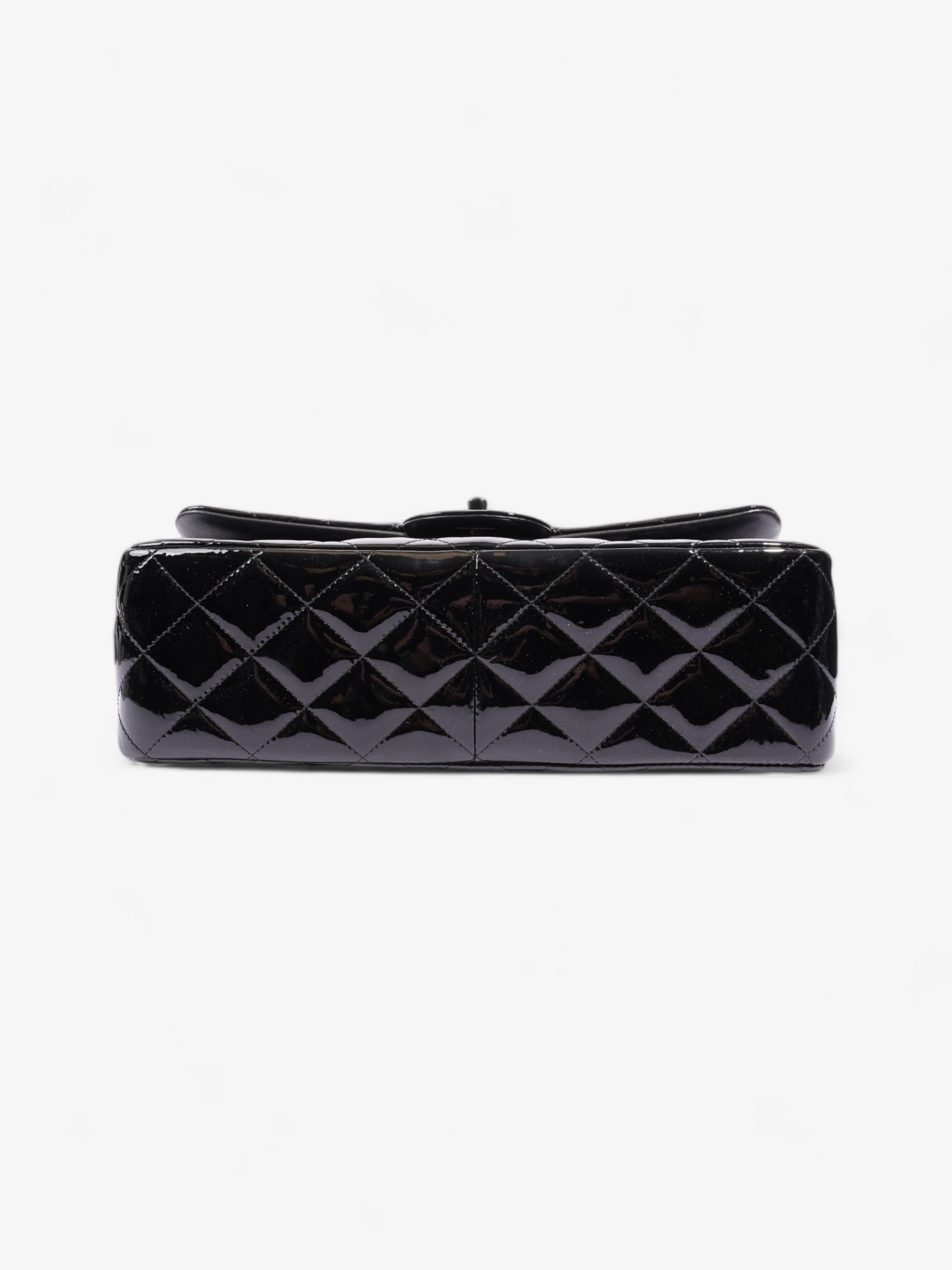 Chanel Classic Double Flap Black Patent Leather Jumbo
