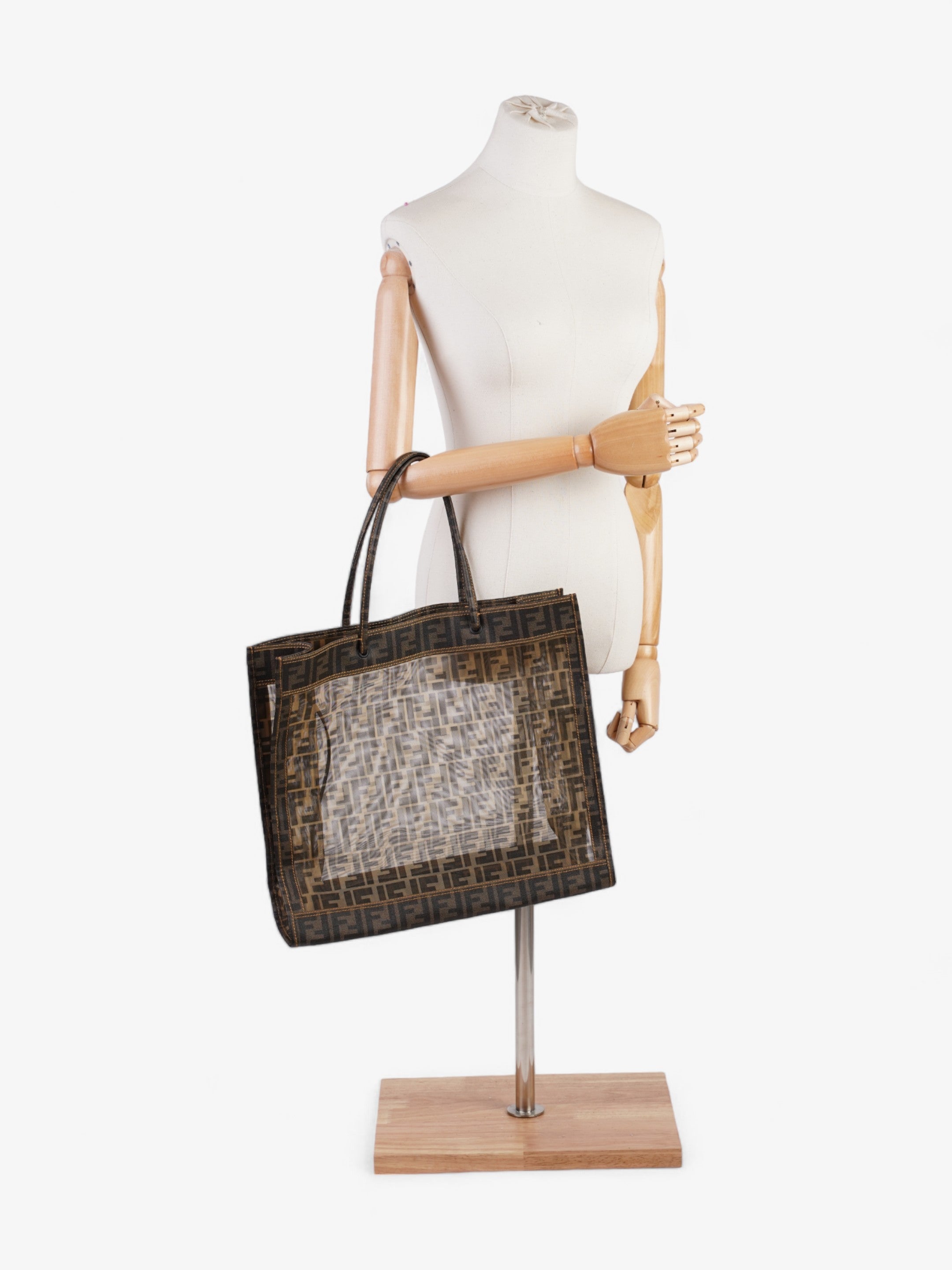 Fendi Zucca Mesh Tote Brown  Mesh