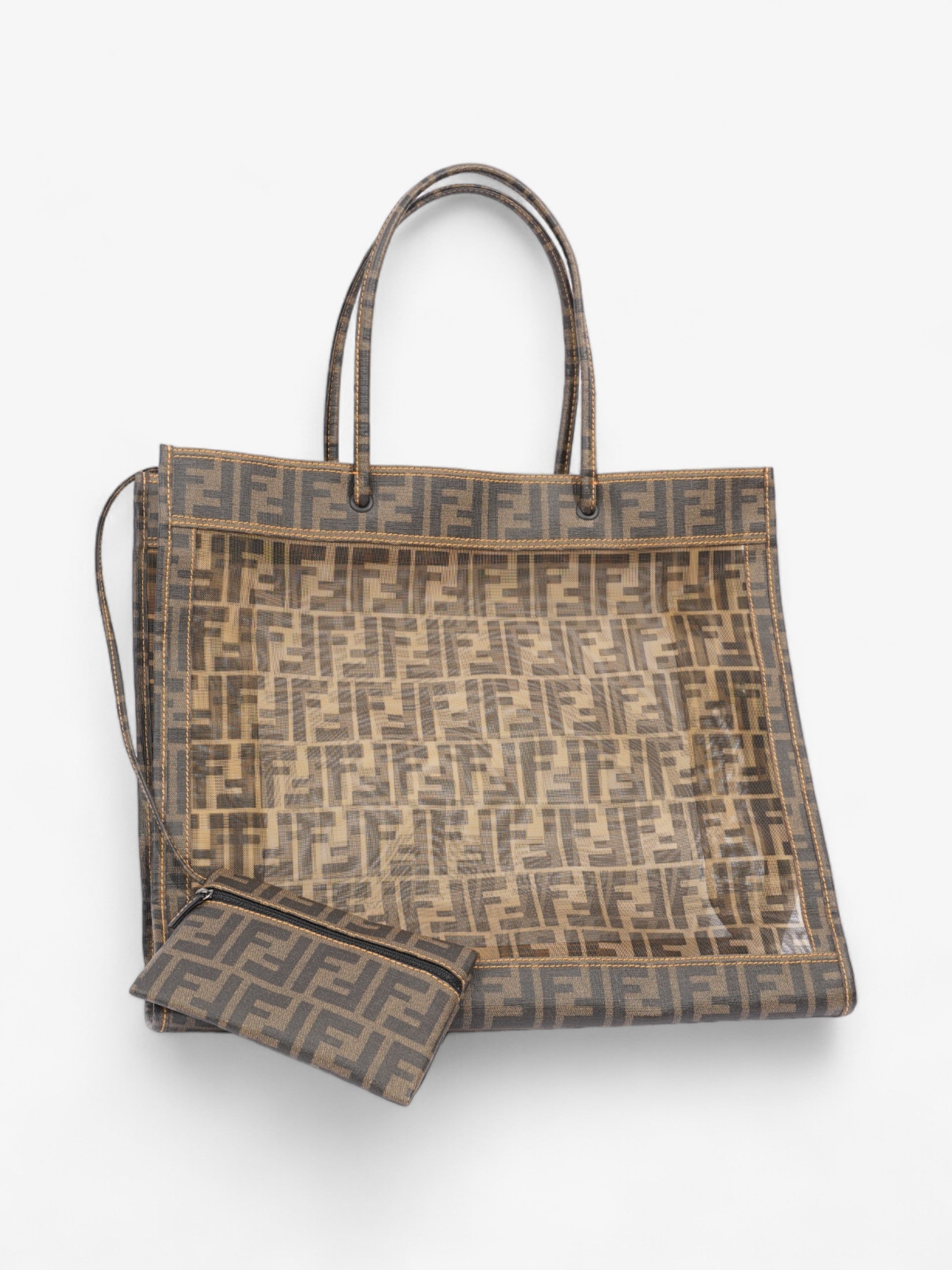 Fendi Zucca Mesh Tote Brown  Mesh
