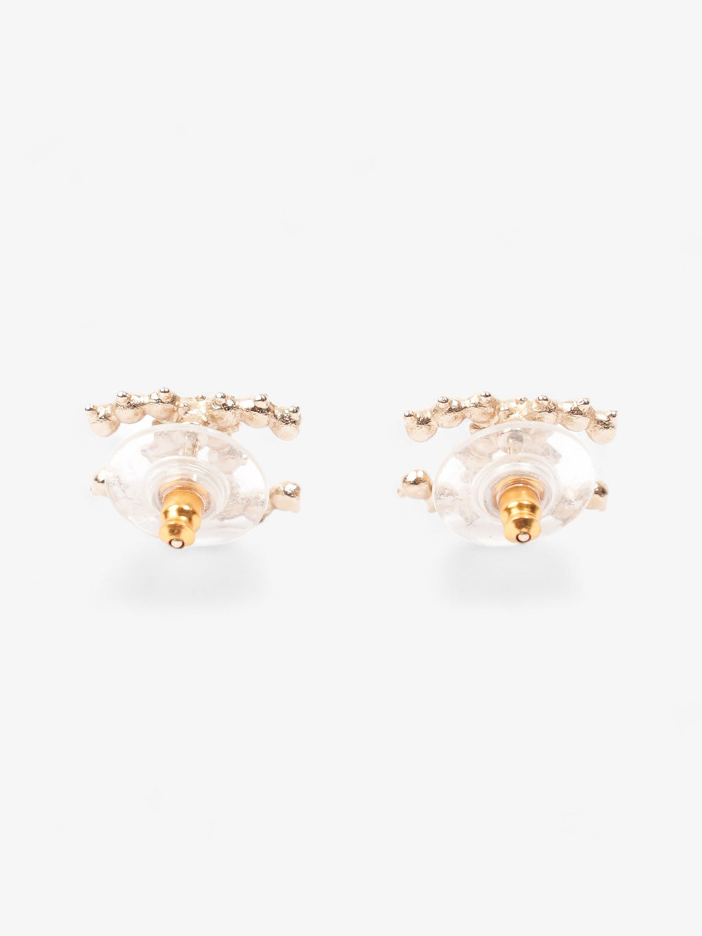 Chanel CC Pearl earrings Cream / Gold Base Metal