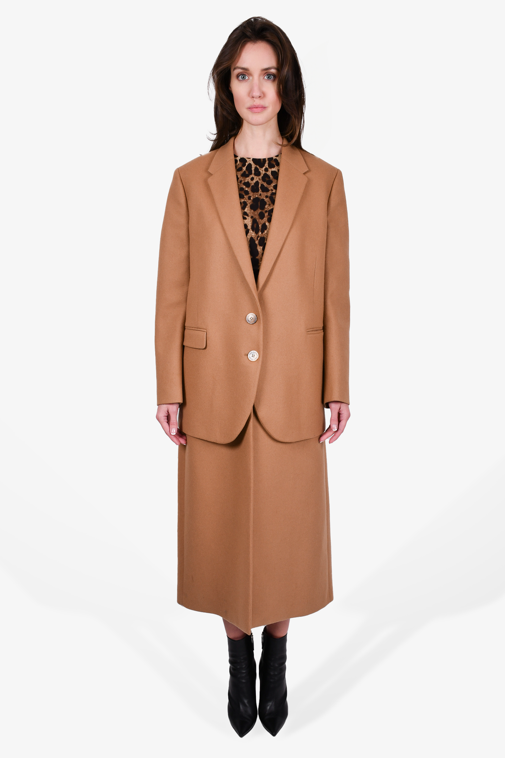 Neil Barrett Camel Wool Coat Size 46