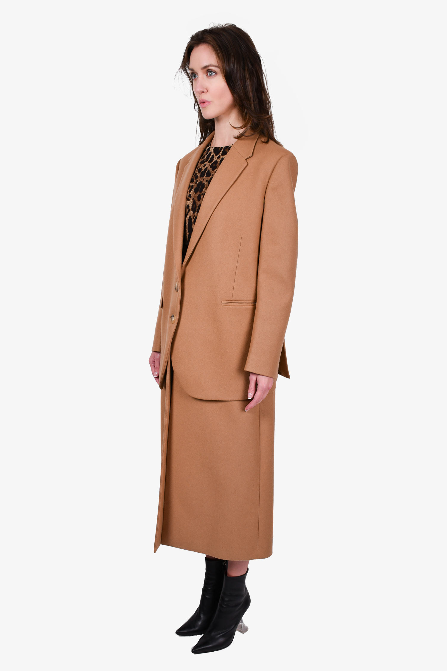 Neil Barrett Camel Wool Coat Size 46