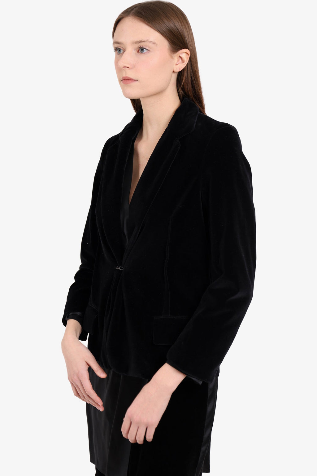 Nili Lotan Black Velvet Blazer Size 6