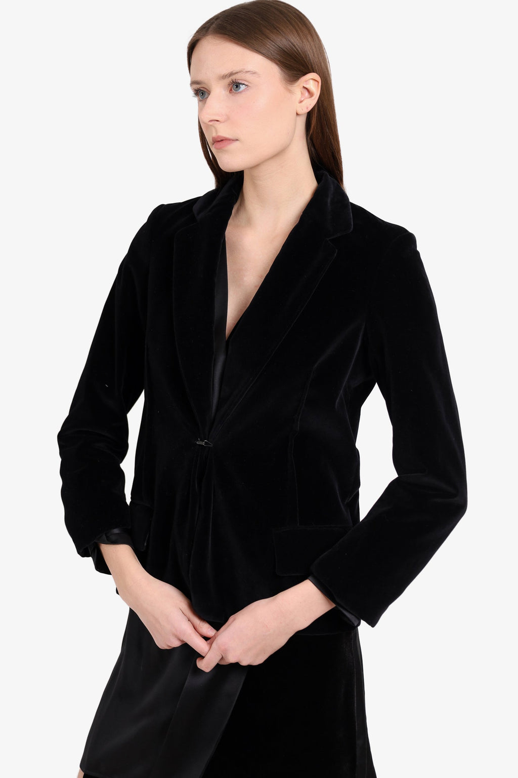 Nili Lotan Black Velvet Blazer Size 6