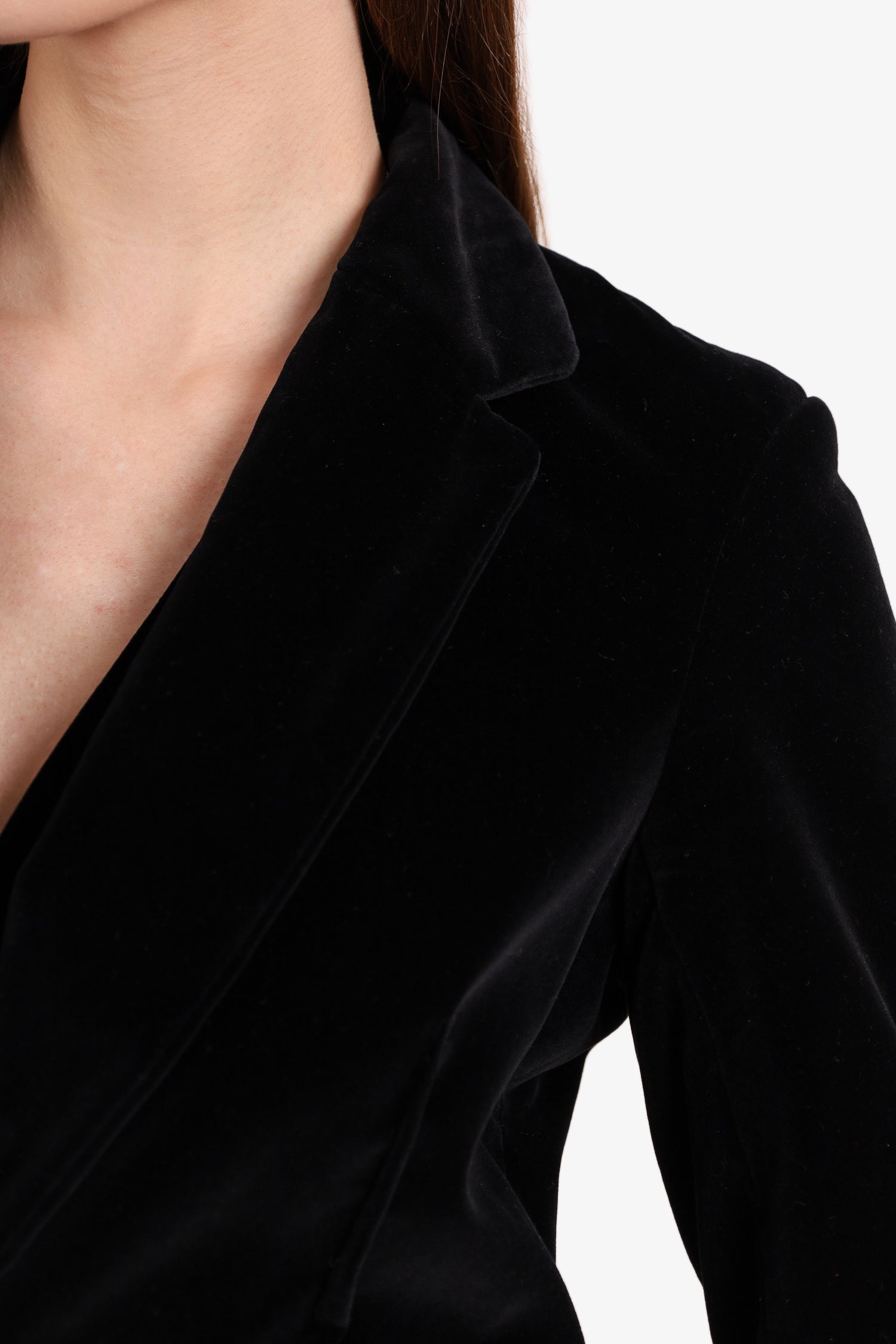 Nili Lotan Black Velvet Blazer Size 6