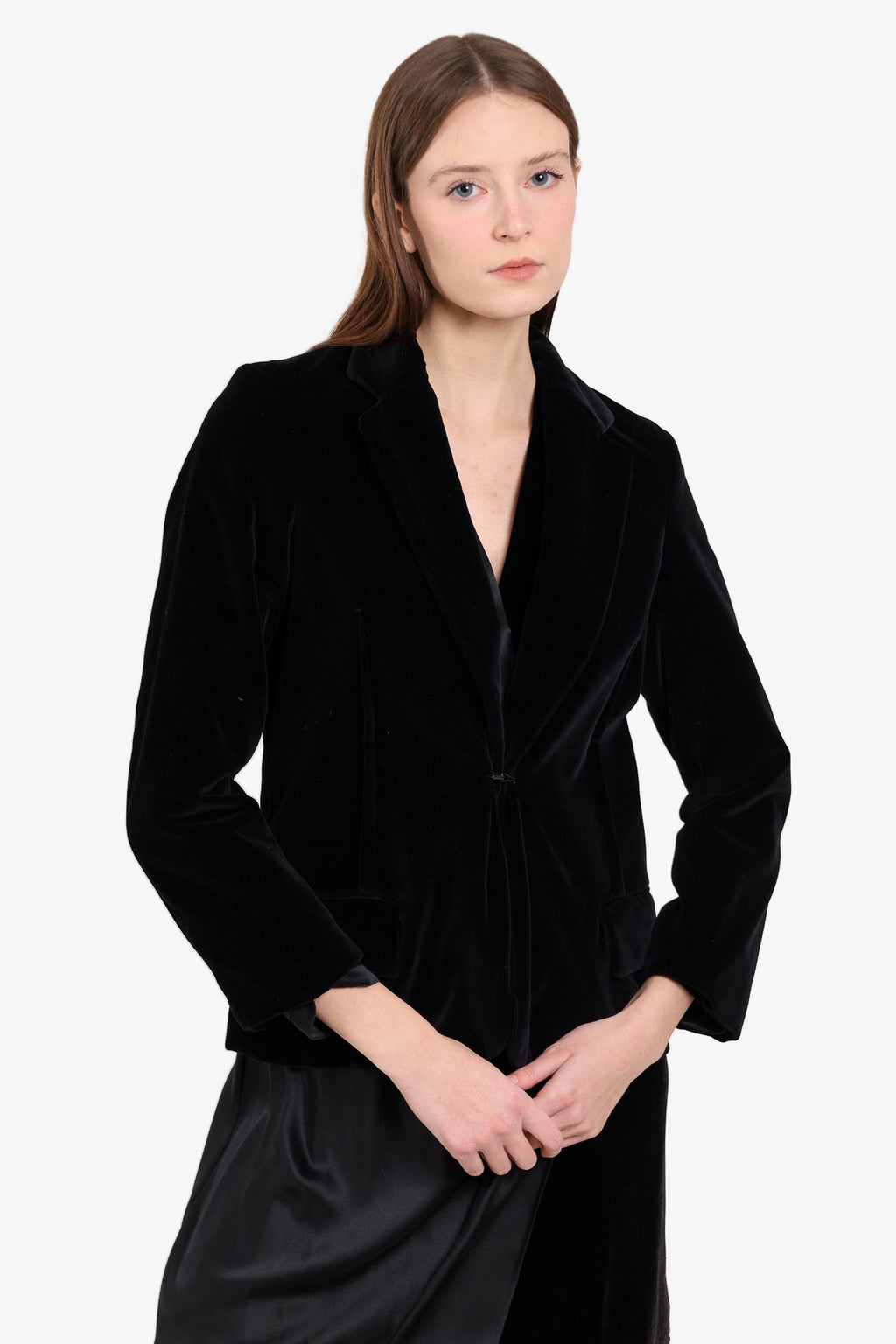 Nili Lotan Black Velvet Blazer Size 6