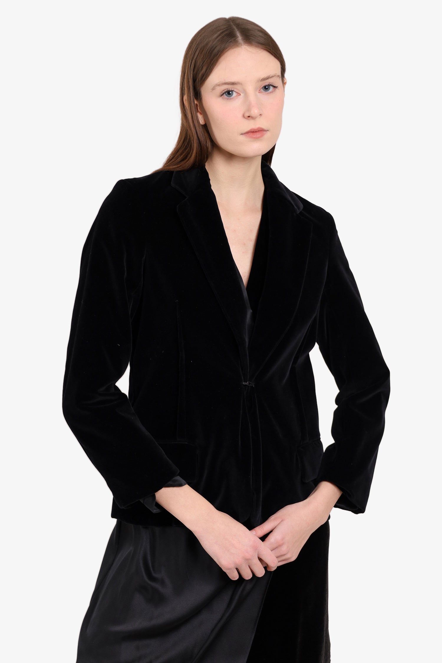 Nili Lotan Black Velvet Blazer Size 6