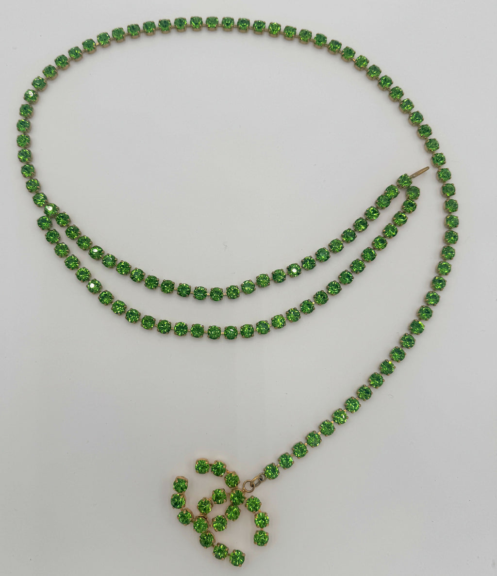 Chanel 1995 Vintage Barbie Green Dangle Belt