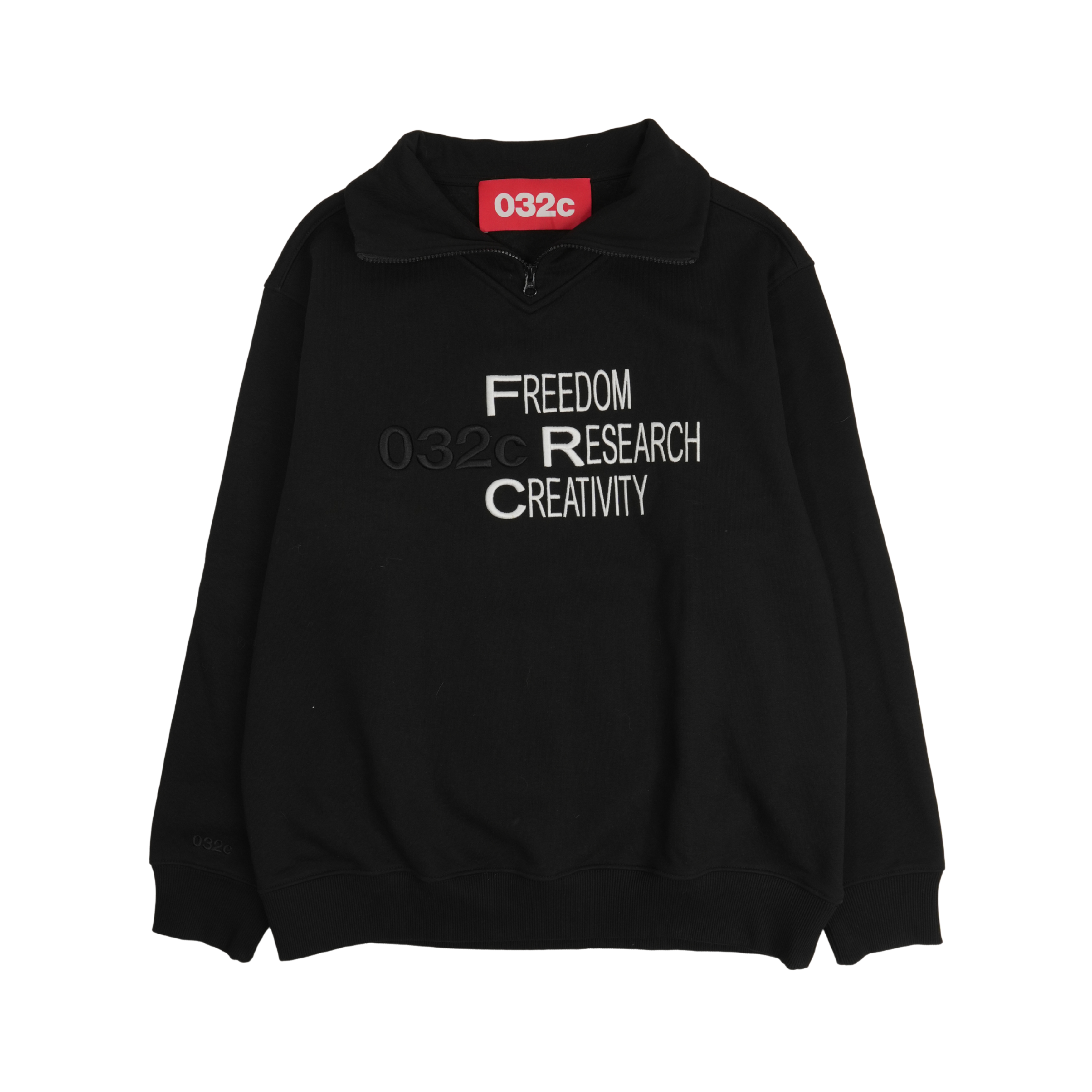 032c 'Freedom Research Creativity' Quarter Zip Sweater - Men's L