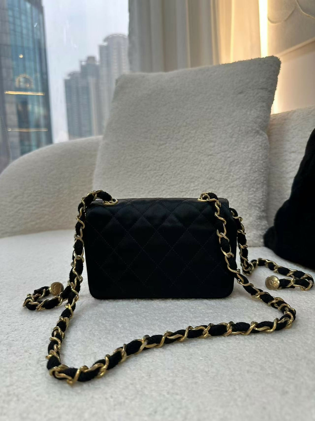 Chanel Vintage (1986-88) Classic Mini Satin Bag