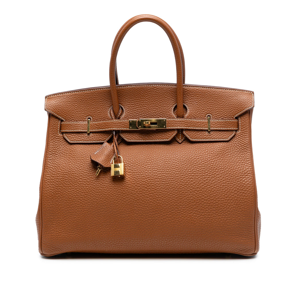 Birkin Handbag Brown Togo with Gold Hardware 35
