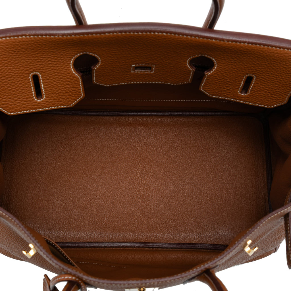 Birkin Handbag Brown Togo with Gold Hardware 35