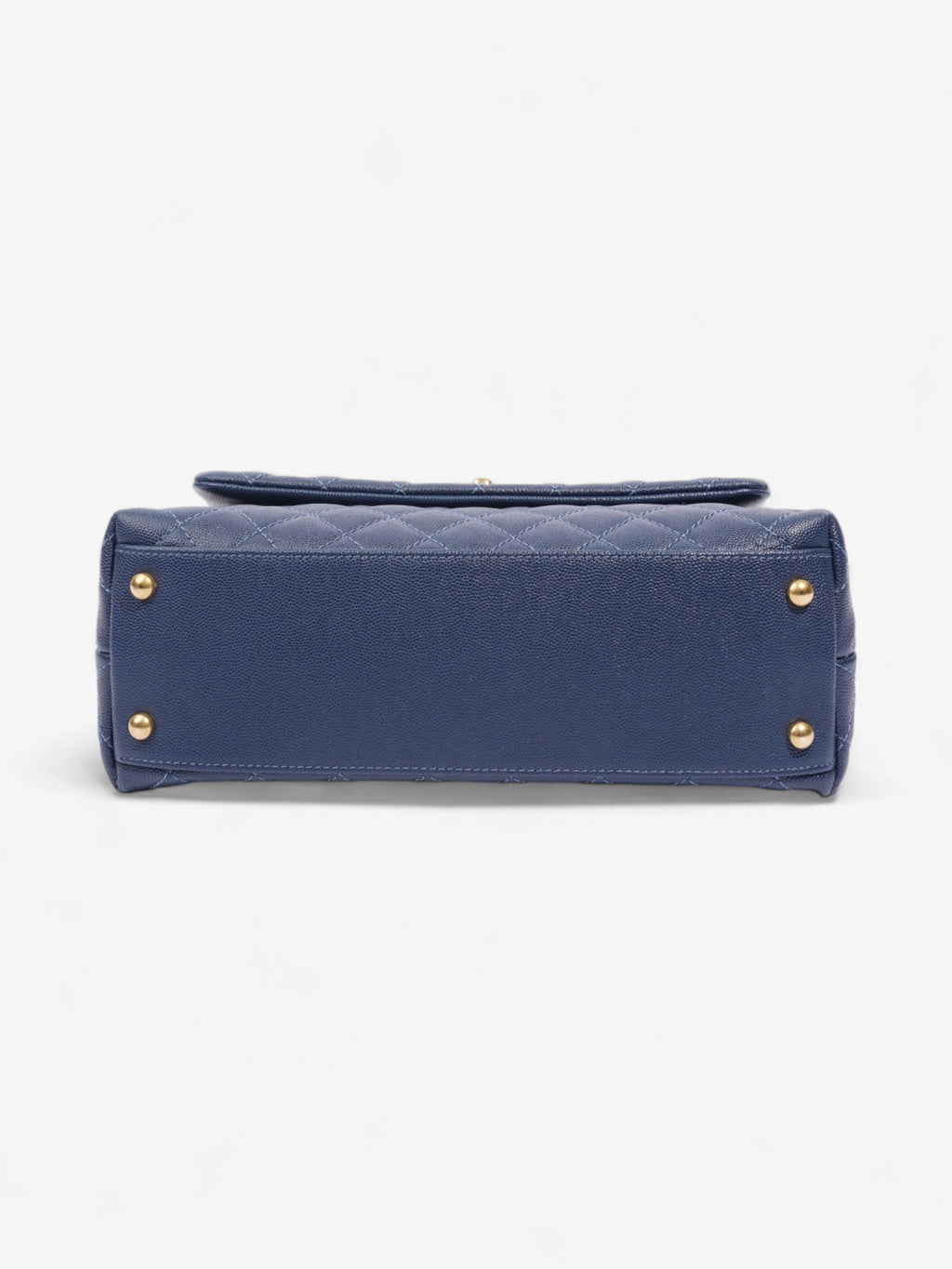 Chanel Coco Handle Flap Blue Caviar Leather Small