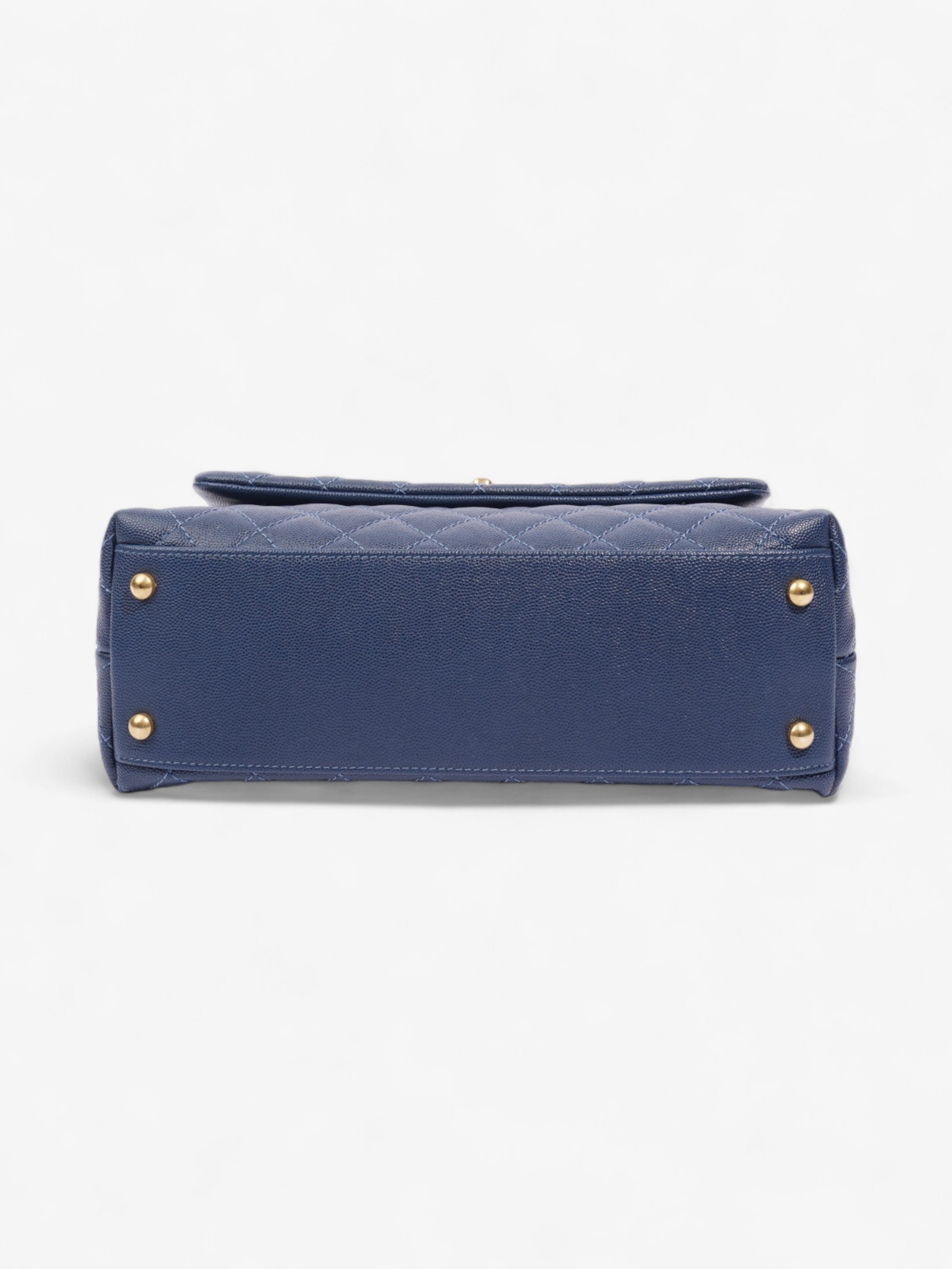 Chanel Coco Handle Flap Blue Caviar Leather Small
