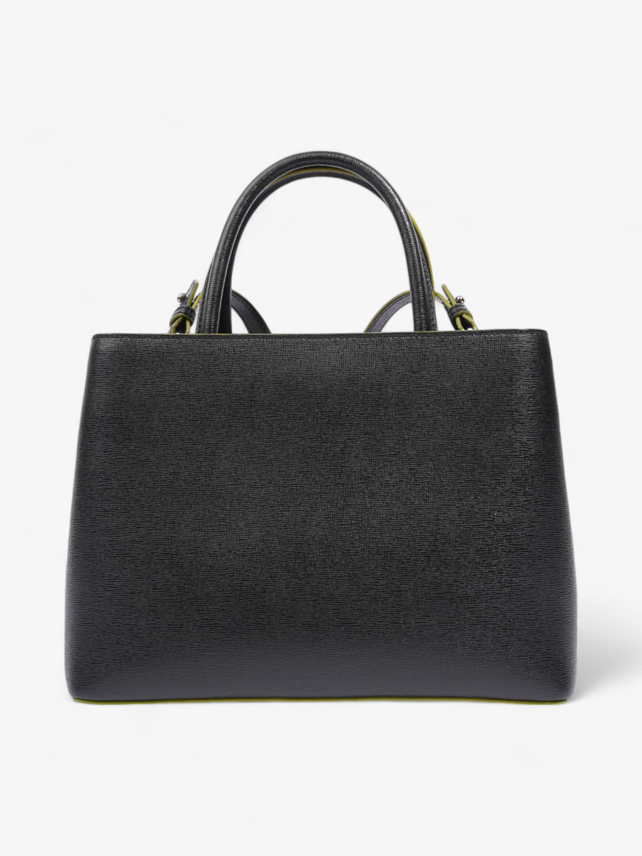 Fendi 2Jours Logo Bag Black / Multicoloured Leather Petite