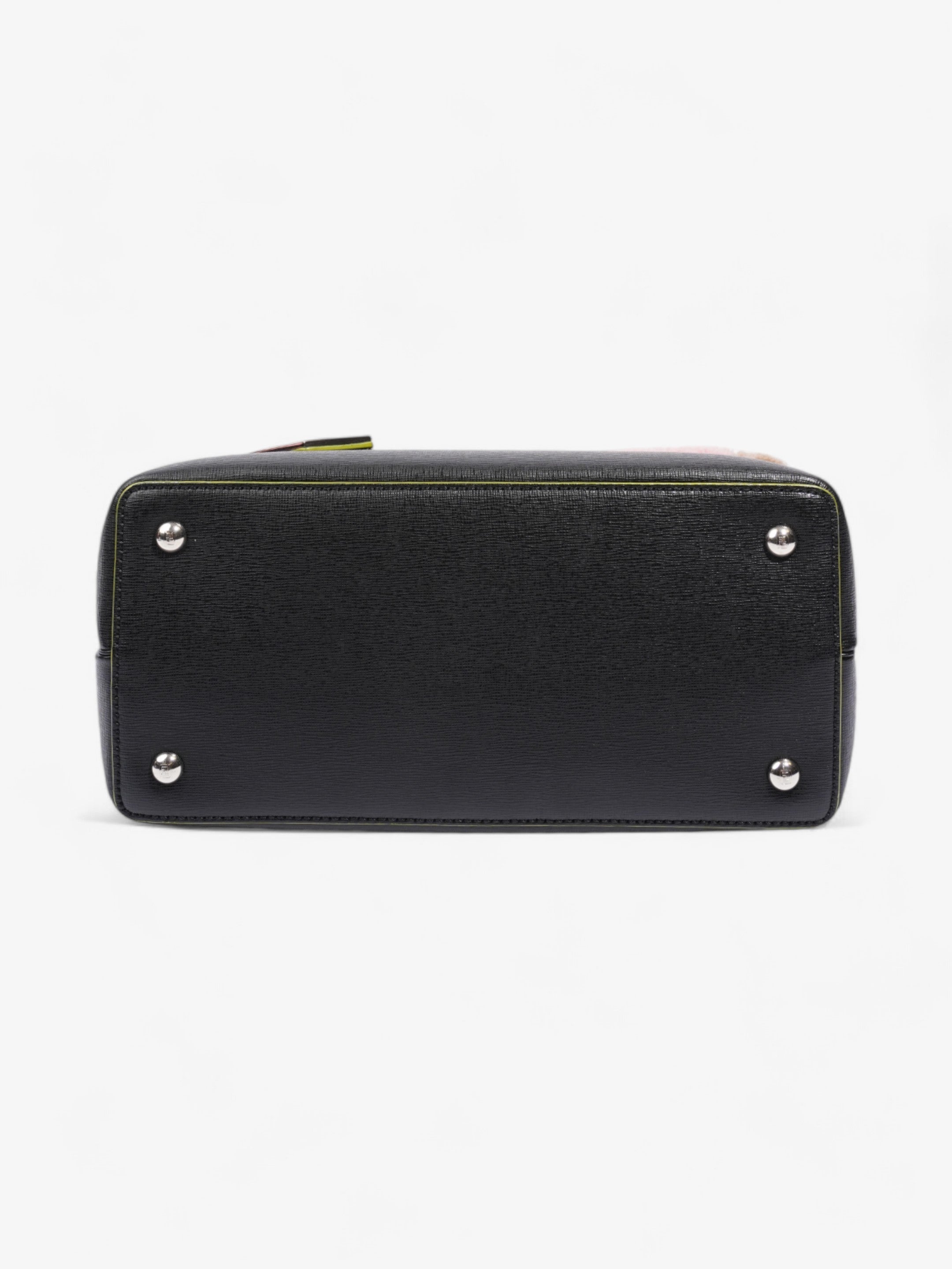 Fendi 2Jours Logo Bag Black / Multicoloured Leather Petite