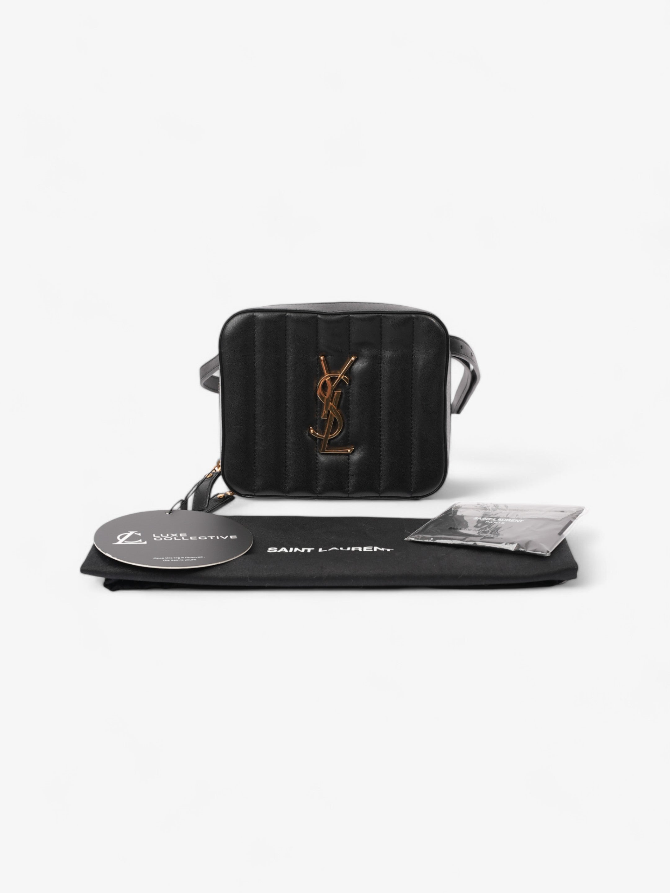 Saint Laurent Vicky Monogram Belt Bag Black Lambskin Leather