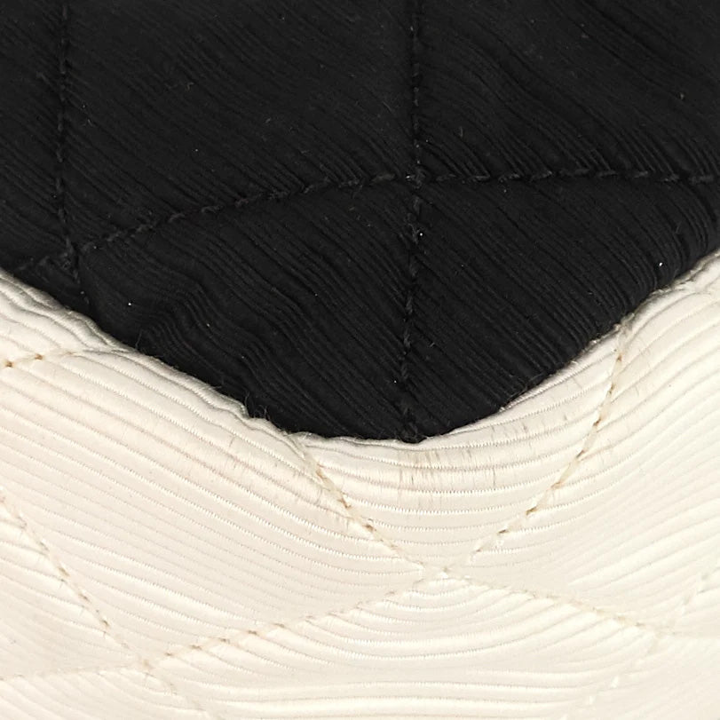 Chanel Reissue Small Black and Ivory Nylon Shoulder Bag