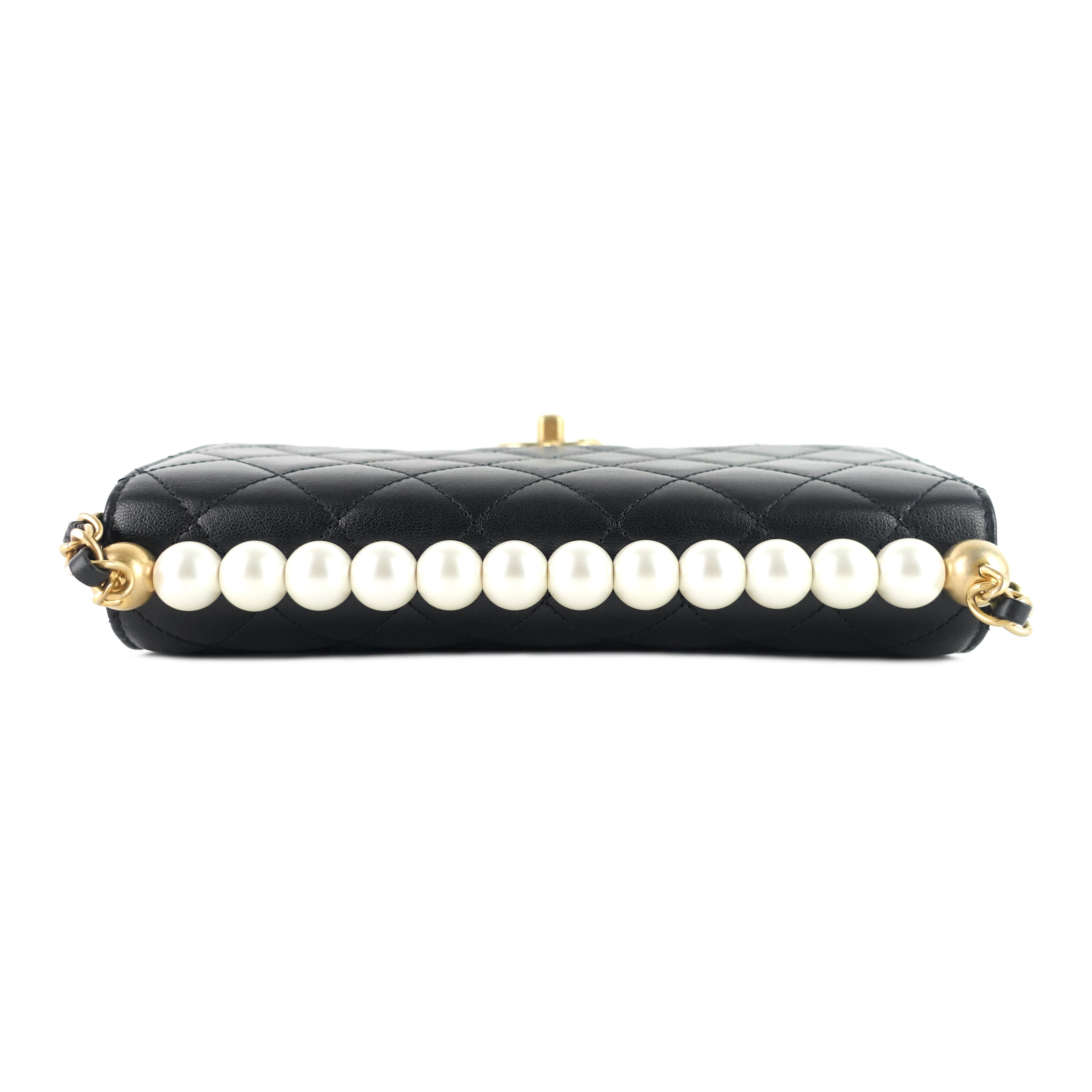 Chanel Chic Pearls Mini Lambskin Leather Bag