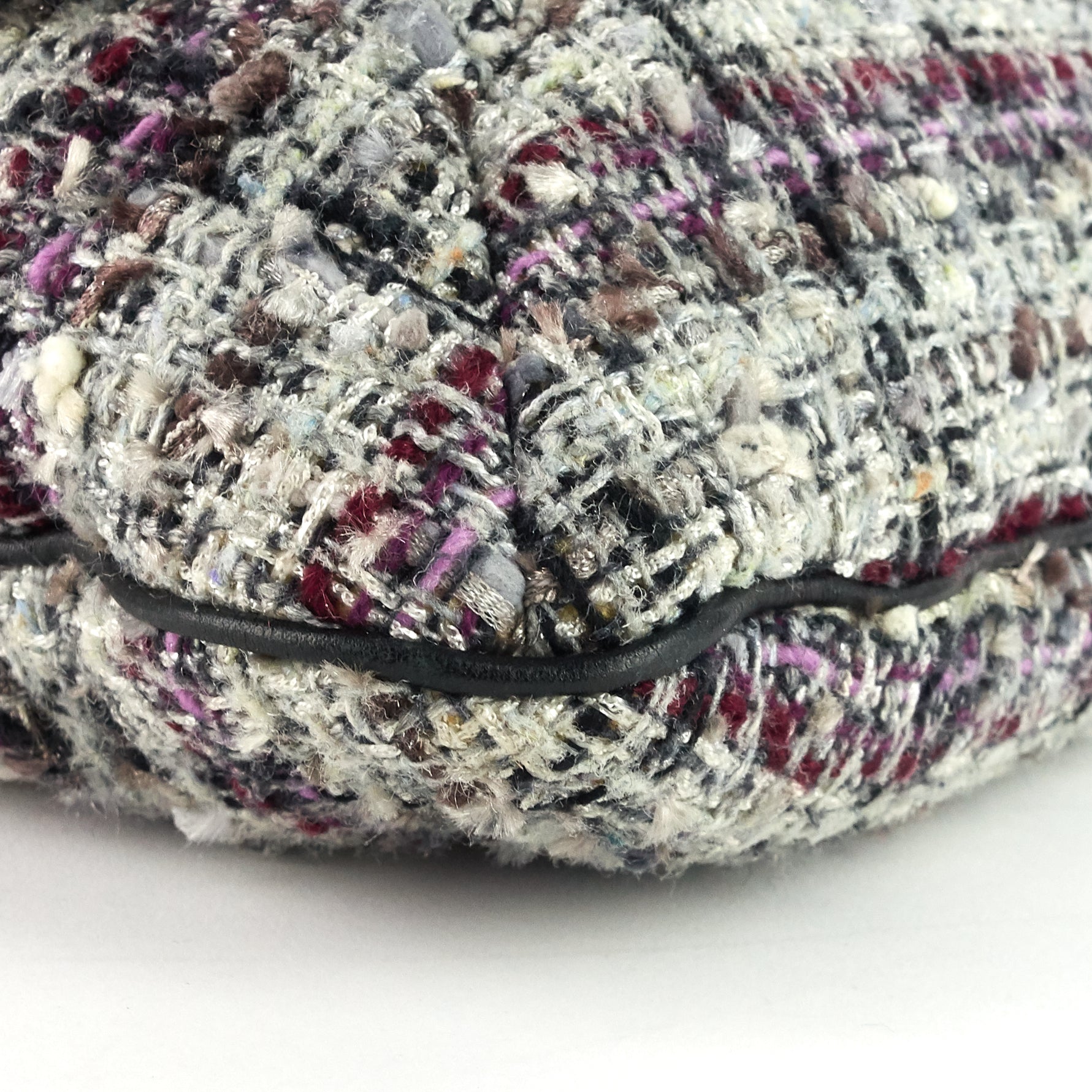Chanel Floral Appliqué Tweed Messenger Bag