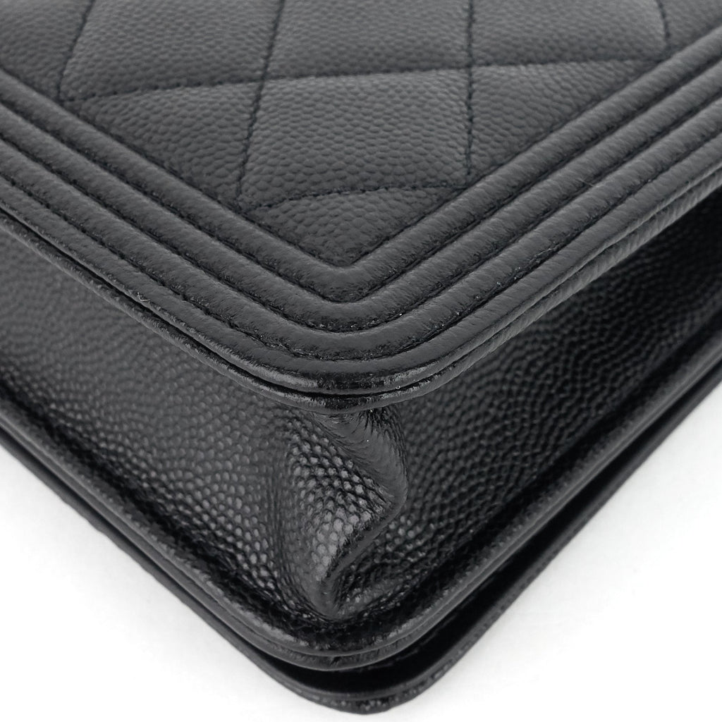 Chanel Boy Caviar Leather Wallet on Chain Bag