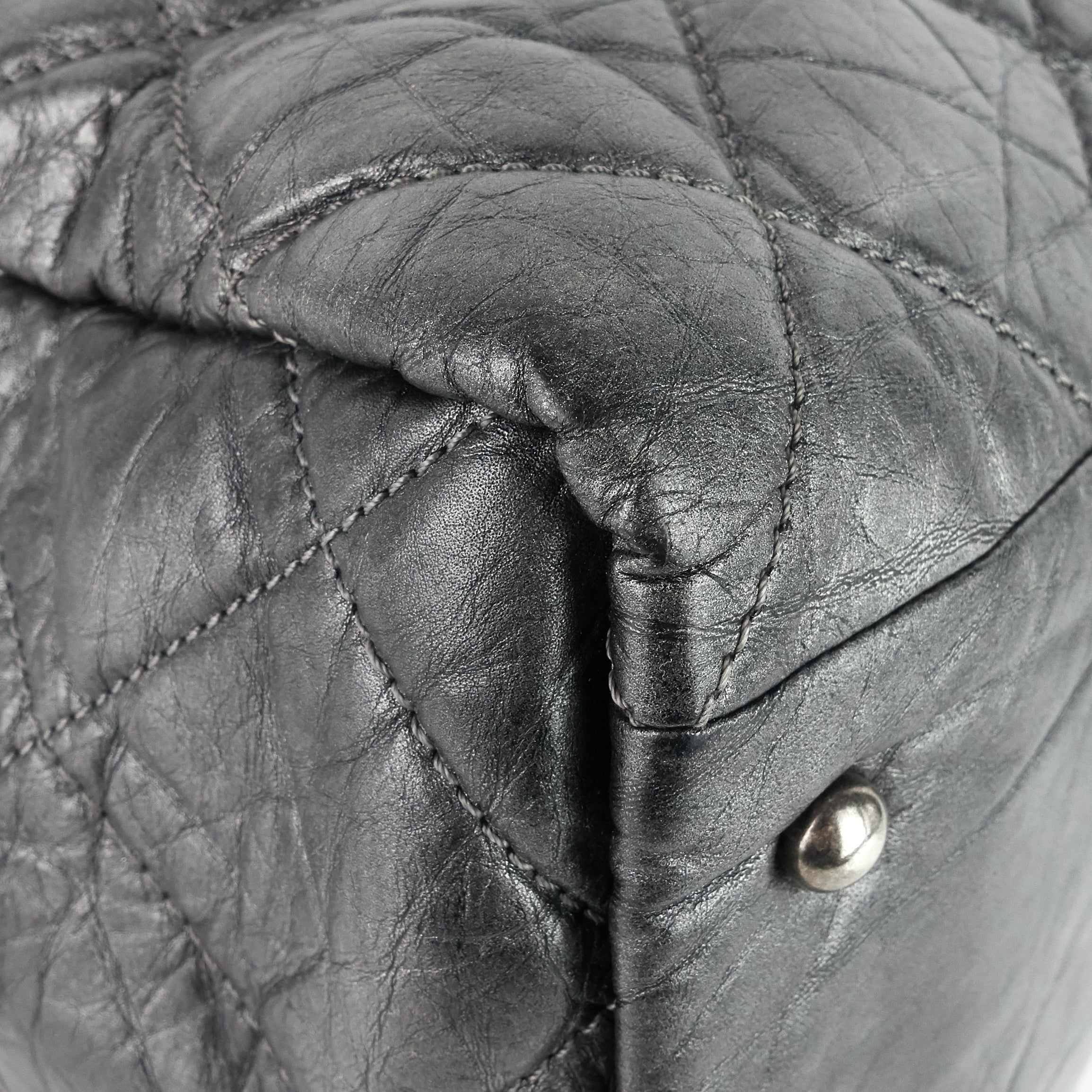 Chanel Pondichery Aged Calfskin Leather Tote Bag