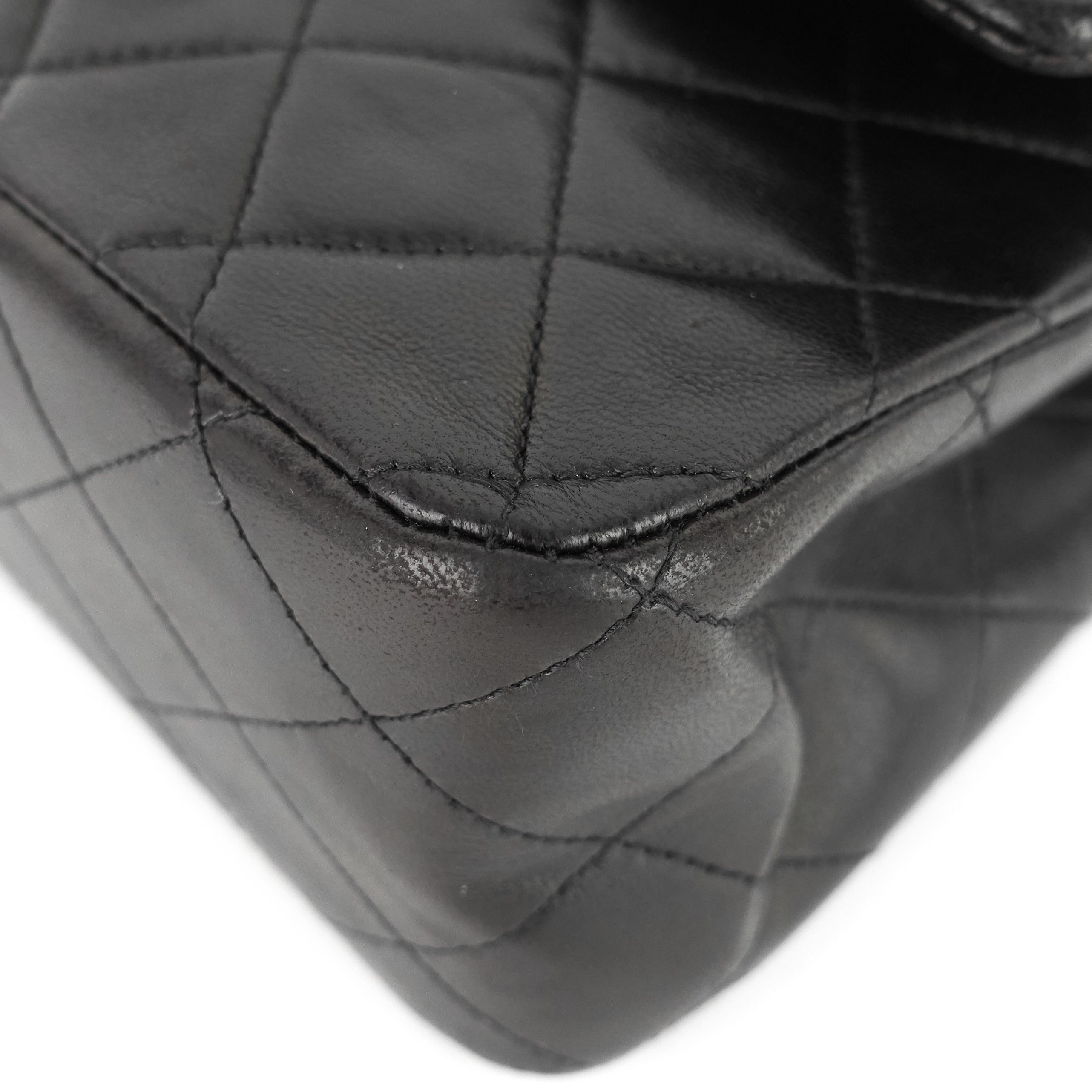 Chanel Double Flap Quilted Lambskin Leather Bag