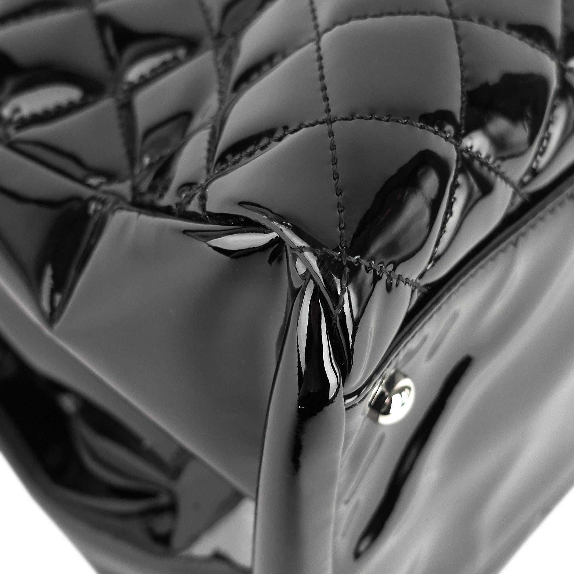 Chanel Just Mademoiselle Large Patent Leather Bag