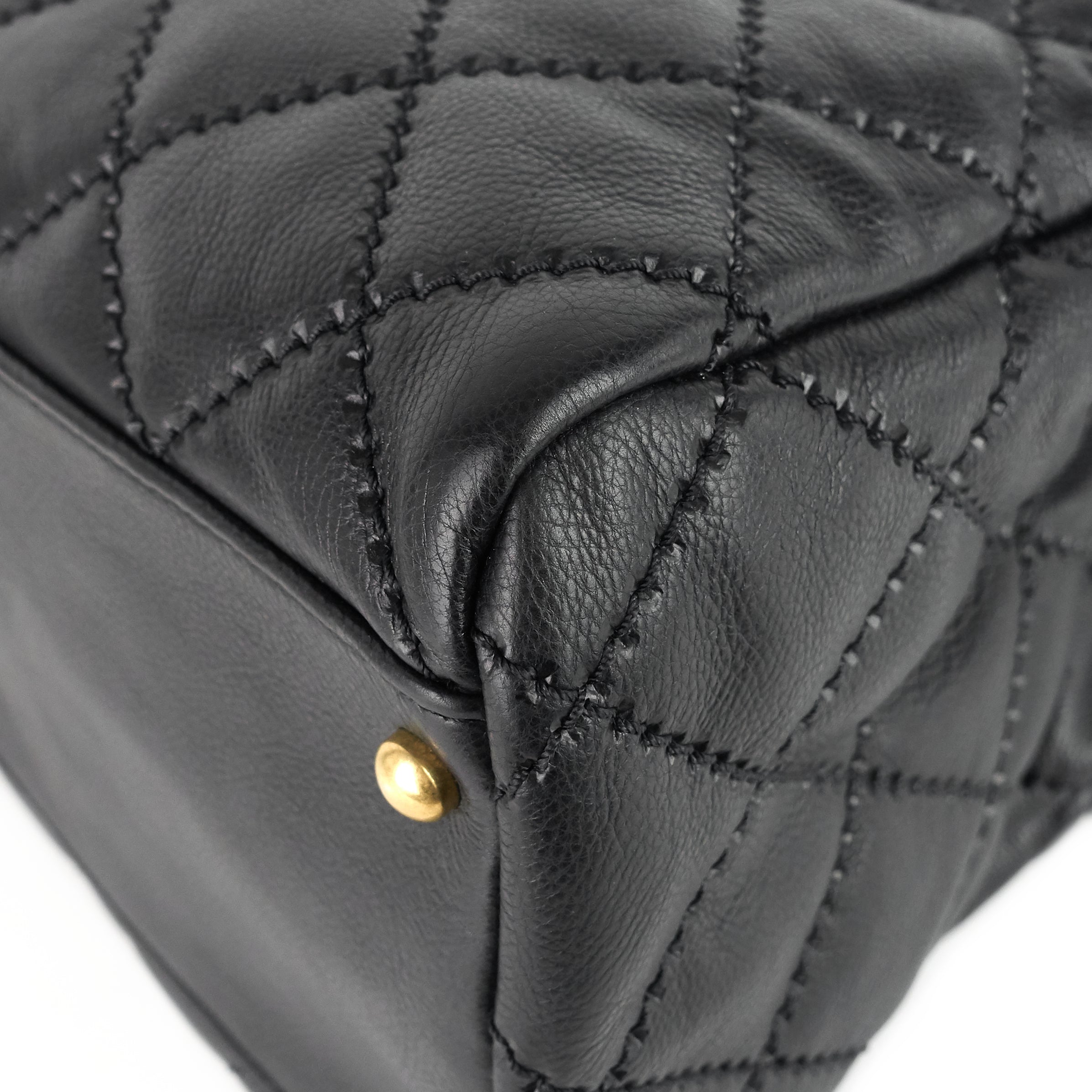 Chanel Retro Chain Large Calfskin Leather Shopping Tote Bag