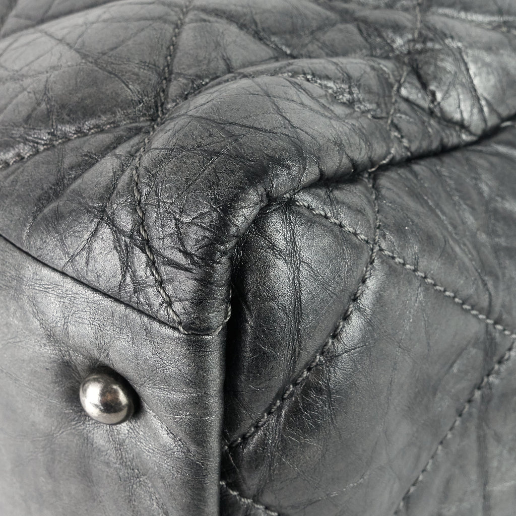Chanel Pondichery Aged Calfskin Leather Tote Bag